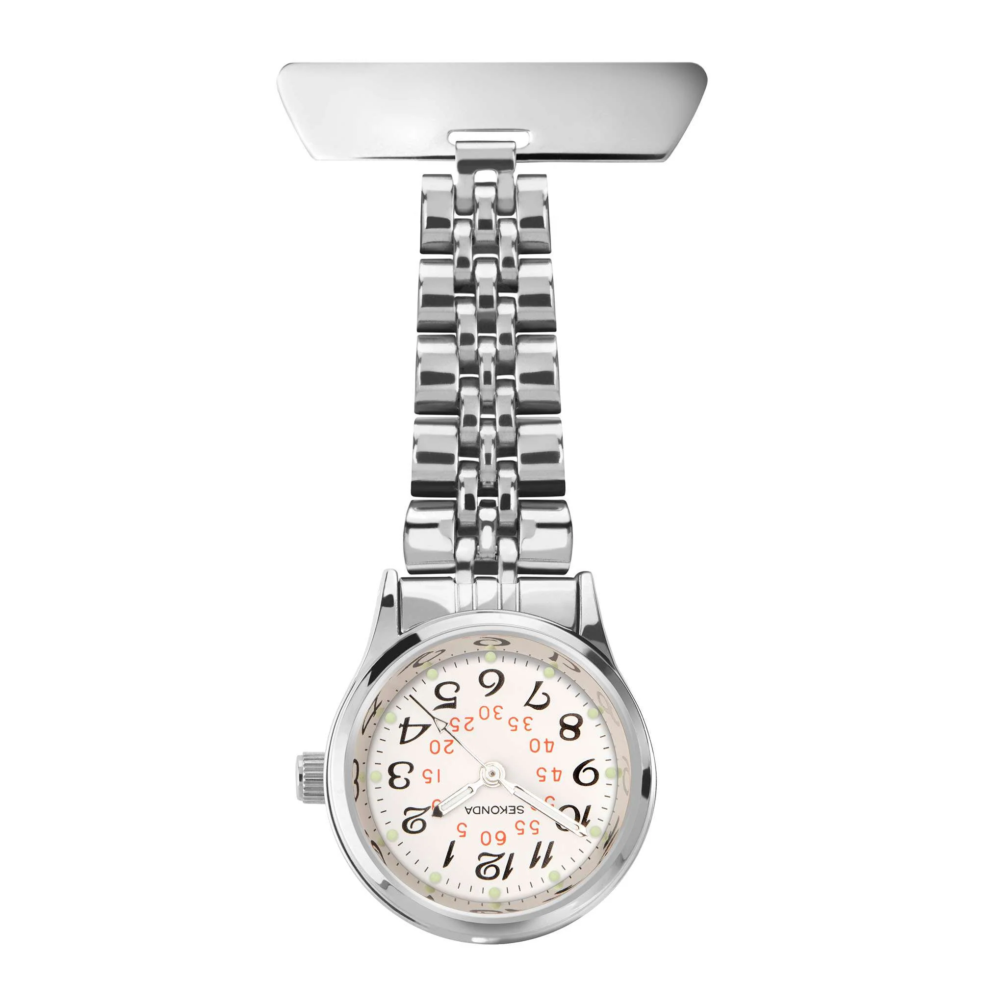 Sekonda Quartz White Dial Stainless Steel Bracelet Unisex Fob Watch 4587.30