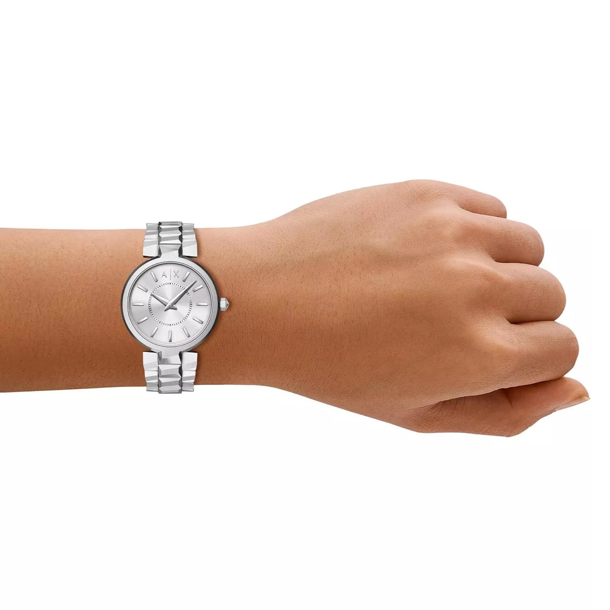 Armani Echange Audelle Quartz Silver Dial Steel Strap Women's Watch AX4405 - Image 2