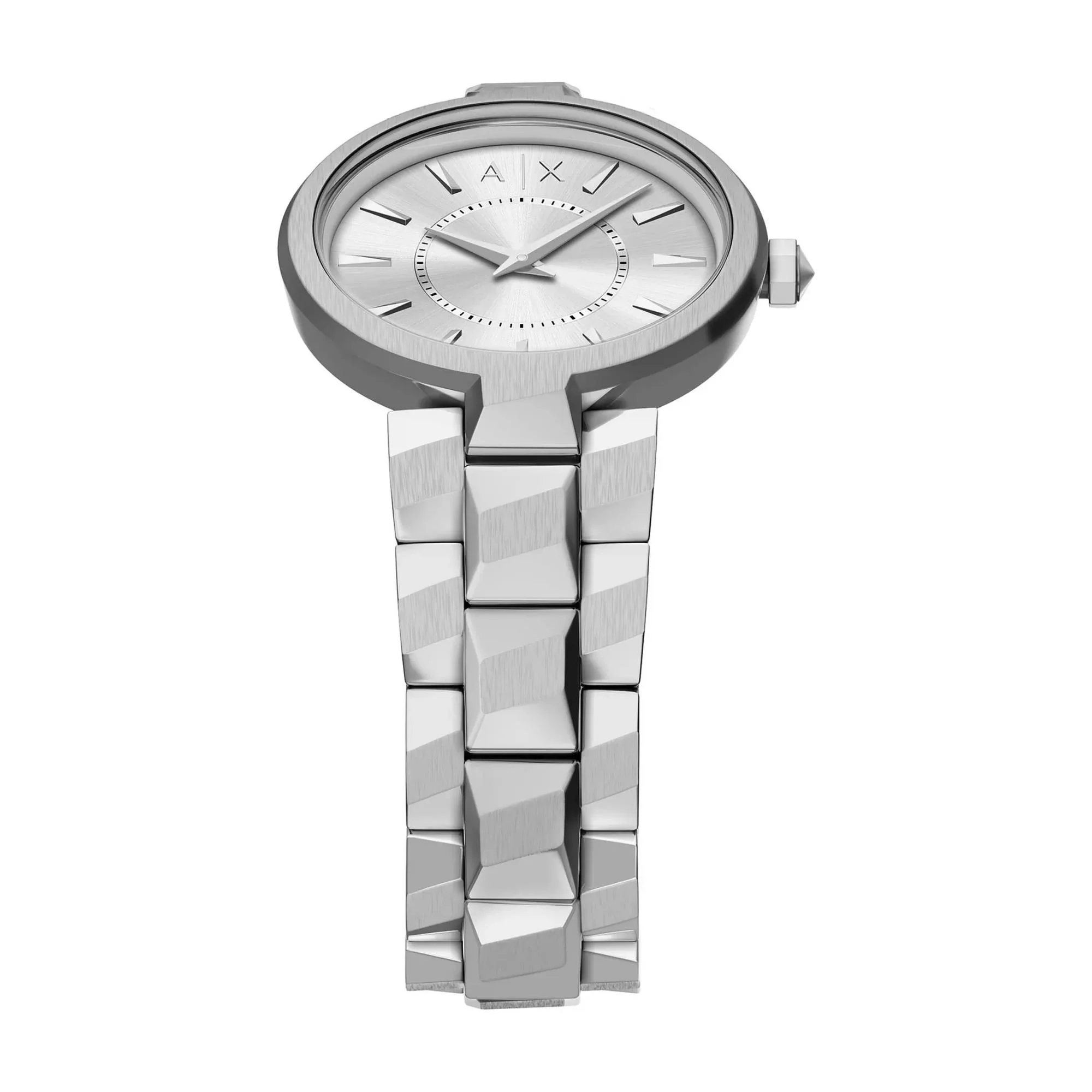 Armani Echange Audelle Quartz Silver Dial Steel Strap Women's Watch AX4405 - Image 6
