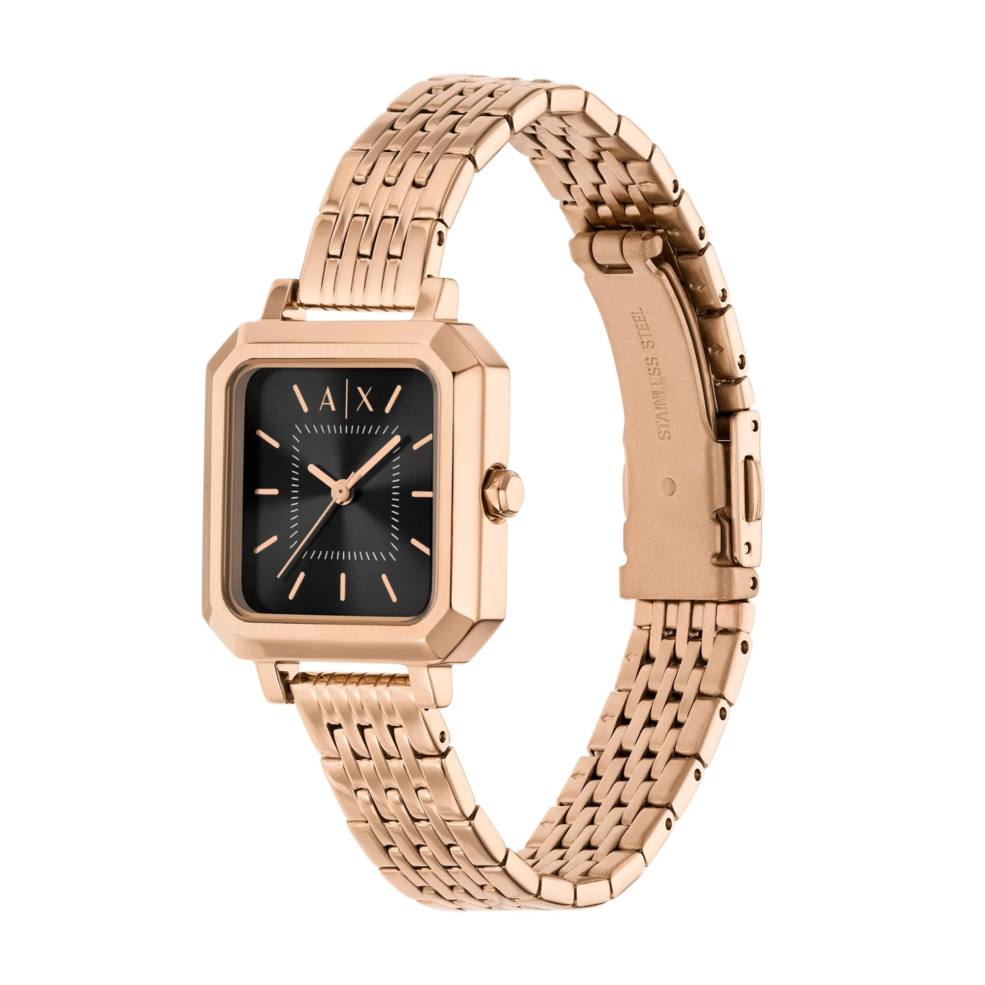 Armani Exchange Black Dial Stainless Steel Strap Ladies Watch AX5729 - Image 2