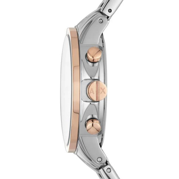 Armani Exchange Cubic Zirconia Chronograph Quartz Two-Tone Silver Dial Women's Watch AX4331 - Image 6