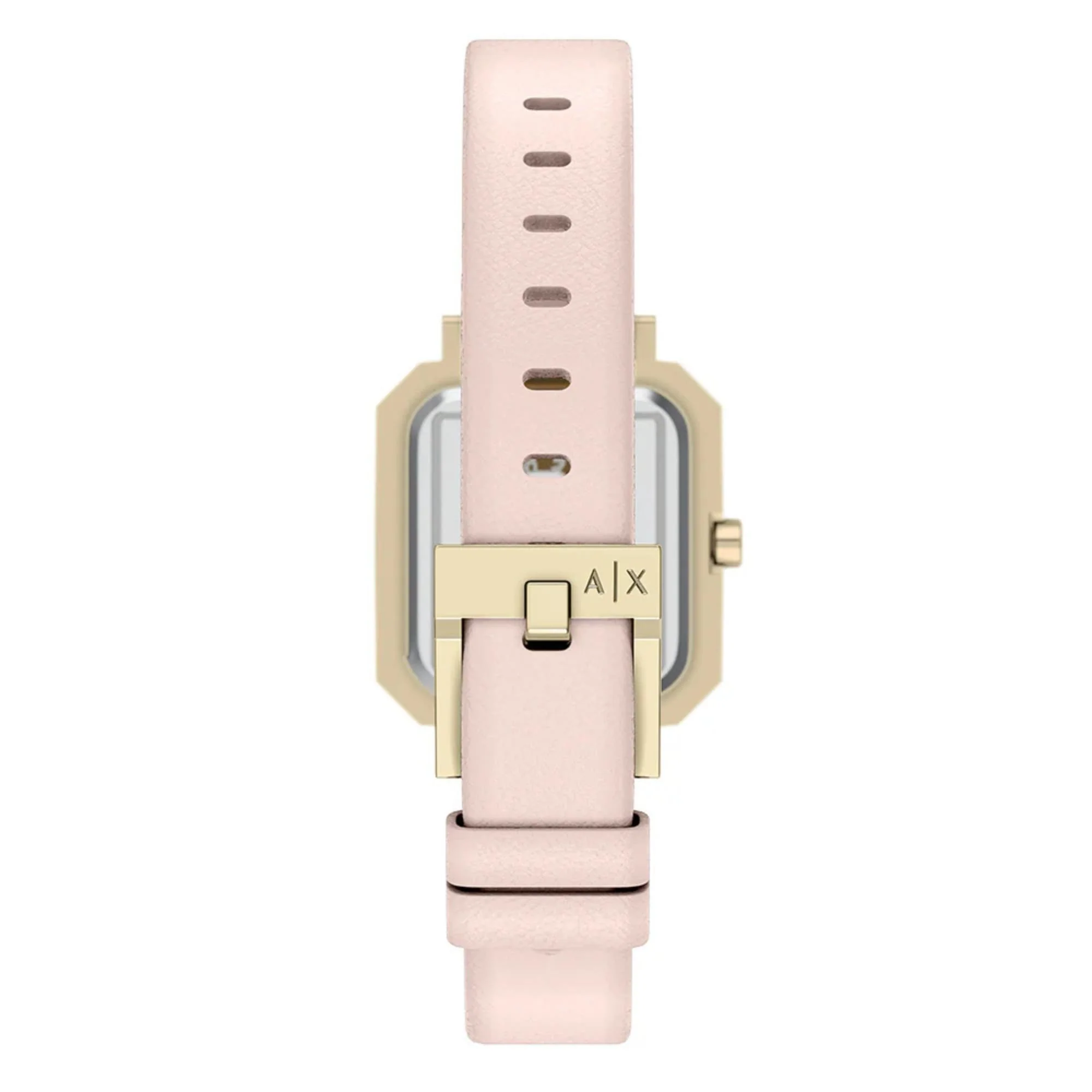 Armani Exchange Leila Quartz Pink Dial Leather Strap Women's Watch AX5737 - Image 7