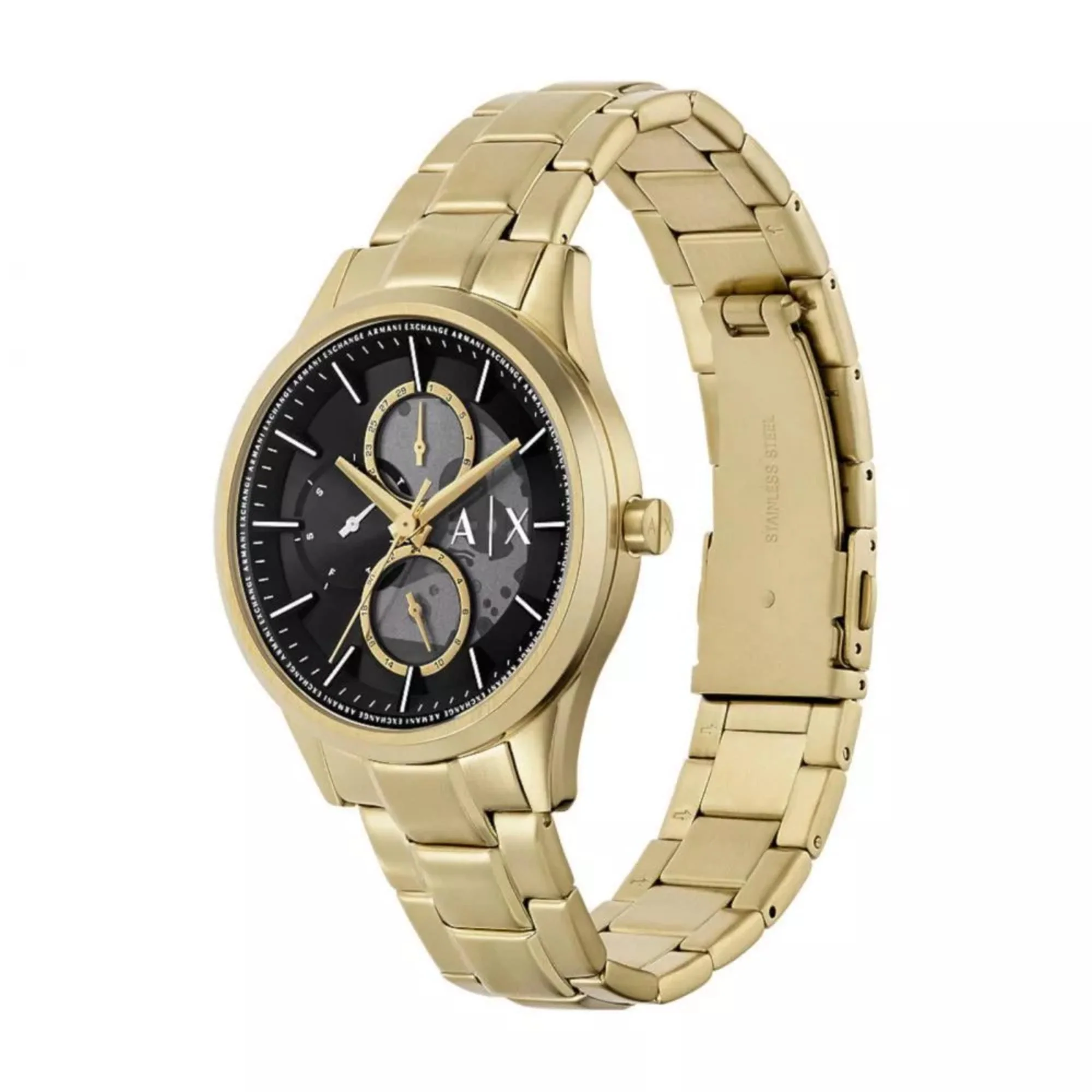 Armani Exchange Dante Chronograph Quartz Gold-Tone Stainless Steel Black Dial Men's Watch AX1875 - Image 2