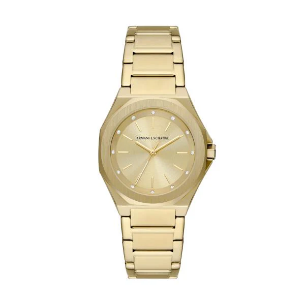 Armani Exchange Quartz Gold Dial Steel Strap Women's Watch AX4608 - Image 5