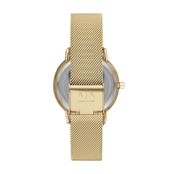 Armani Exchange Quartz Gold Dial Steel Strap Women's Watch AX5536 - Image 3