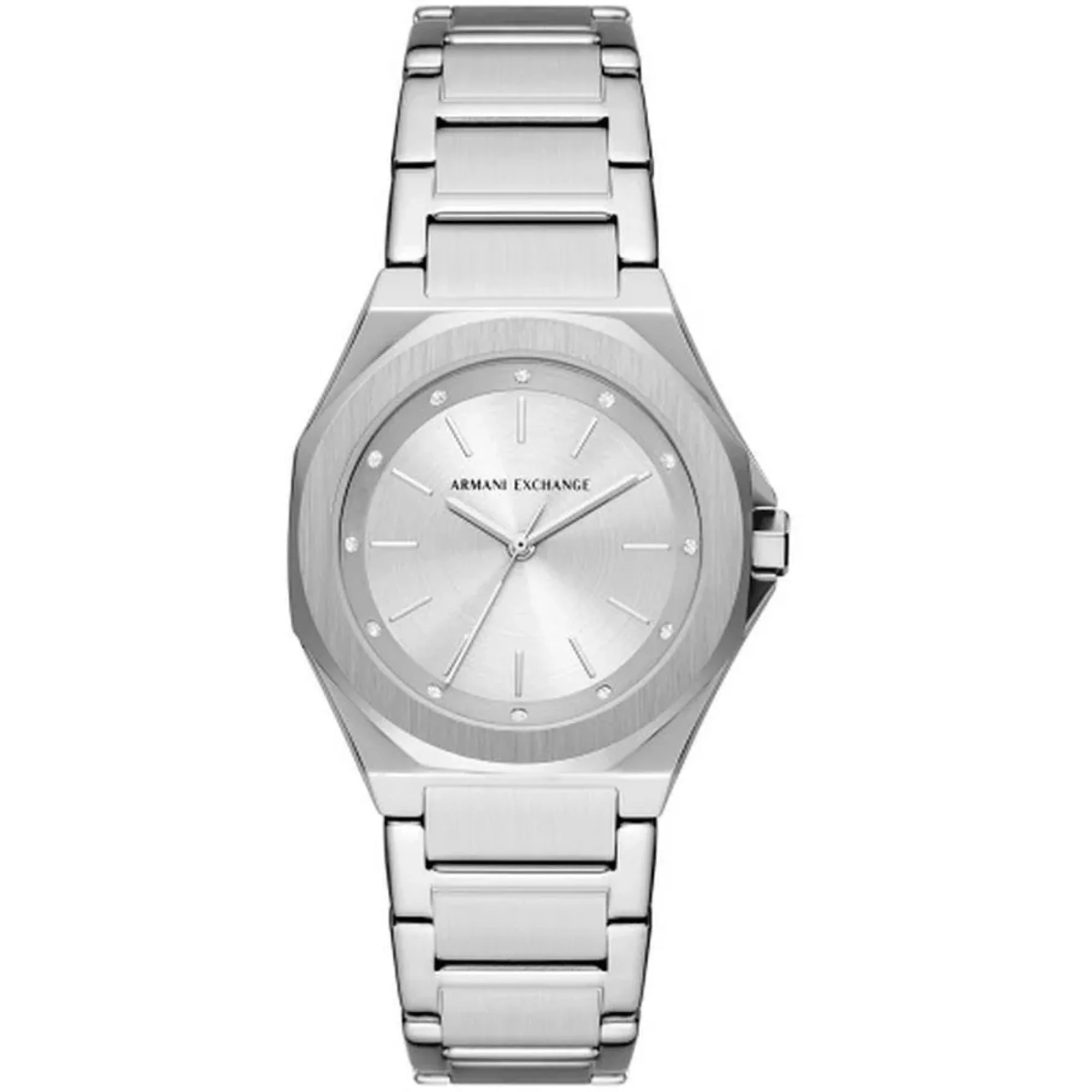 Armani Exchange Quartz Silver Dial Steel Strap Women's Watch AX4606 - Image 6