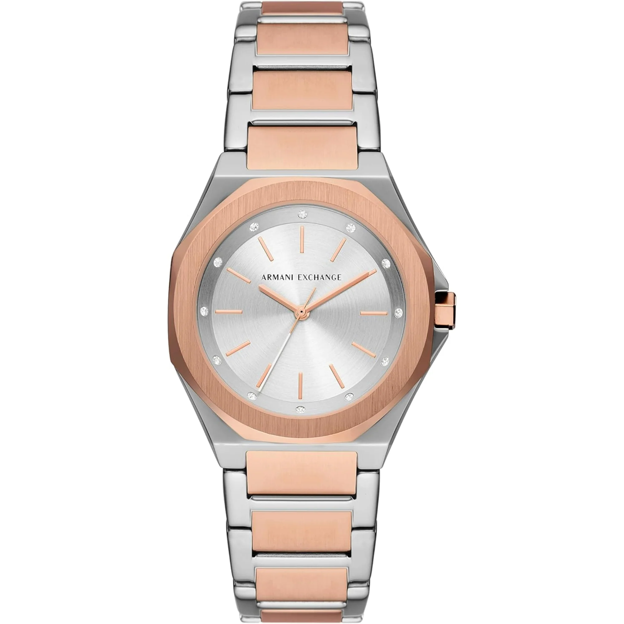 Armani Exchange Andrea Quartz Silver Dial Steel Strap Women's Watch AX4607