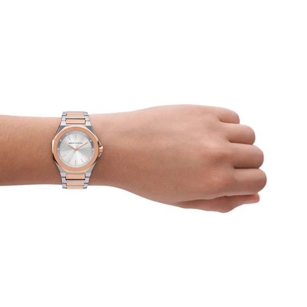 Armani Exchange Andrea Quartz Silver Dial Steel Strap Women's Watch AX4607 - Image 2