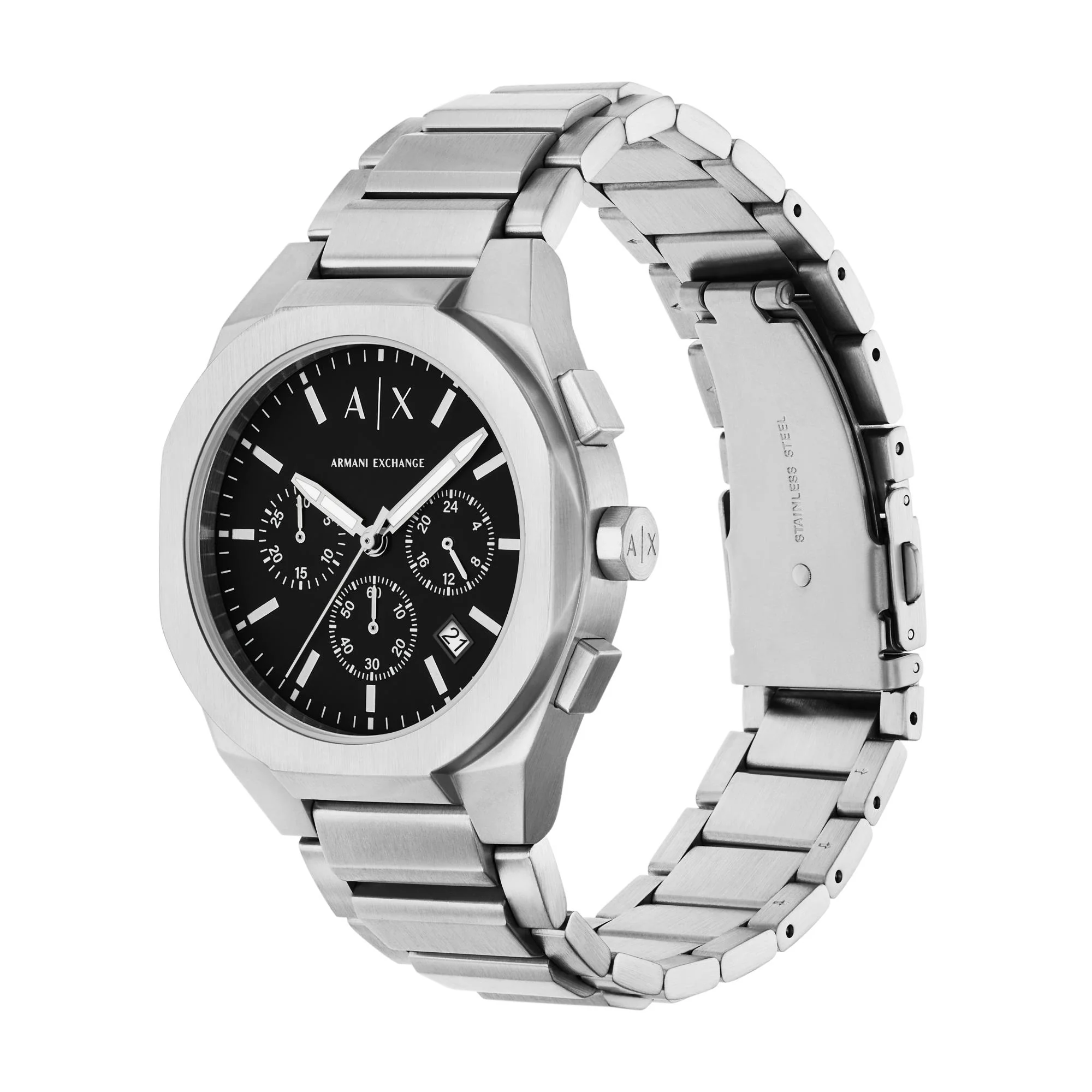 Armani Exchange Rafael Chronograph Black Dial Stainless Steel Men's Watch AX4186 - Image 3