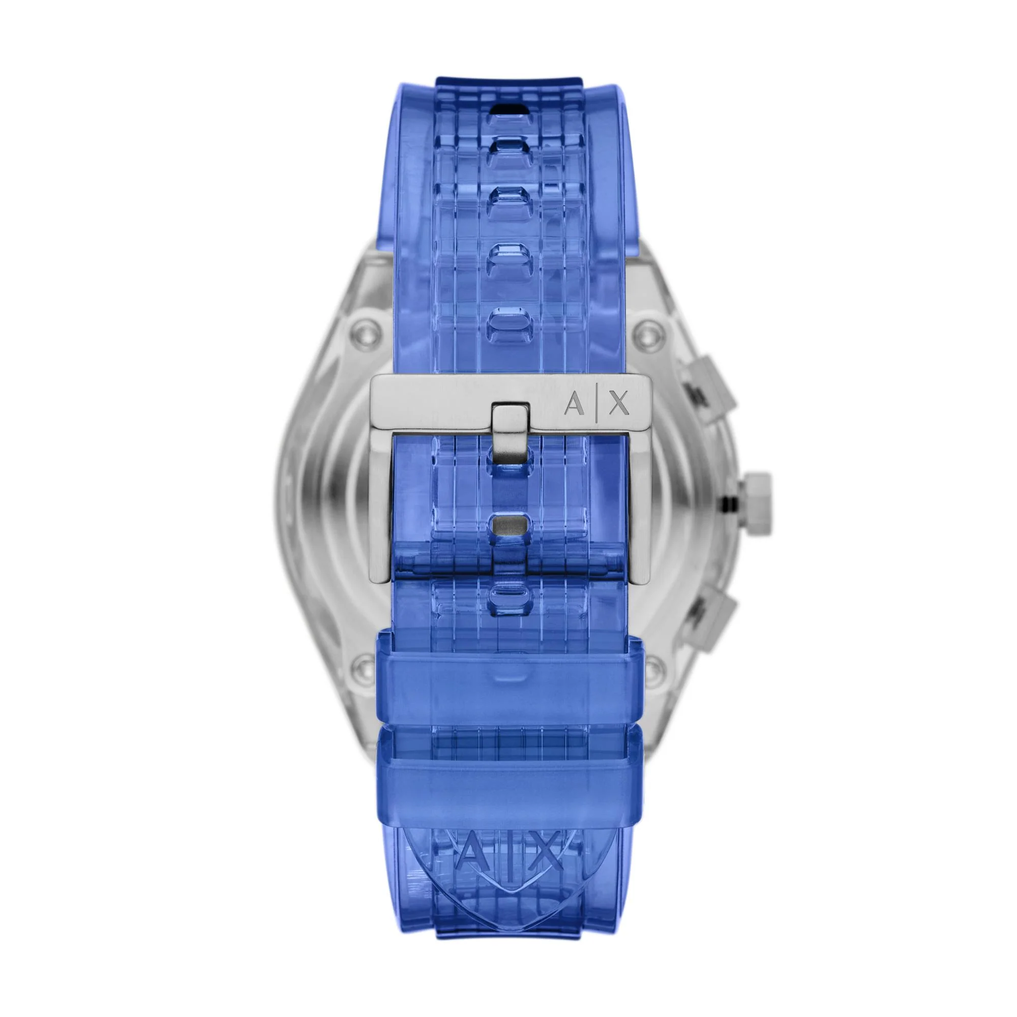 Armani Exchange Rafael Chronograph Blue Dial Thermoplastic Polyurethane Strap Men's Watch AX4166 - Image 3