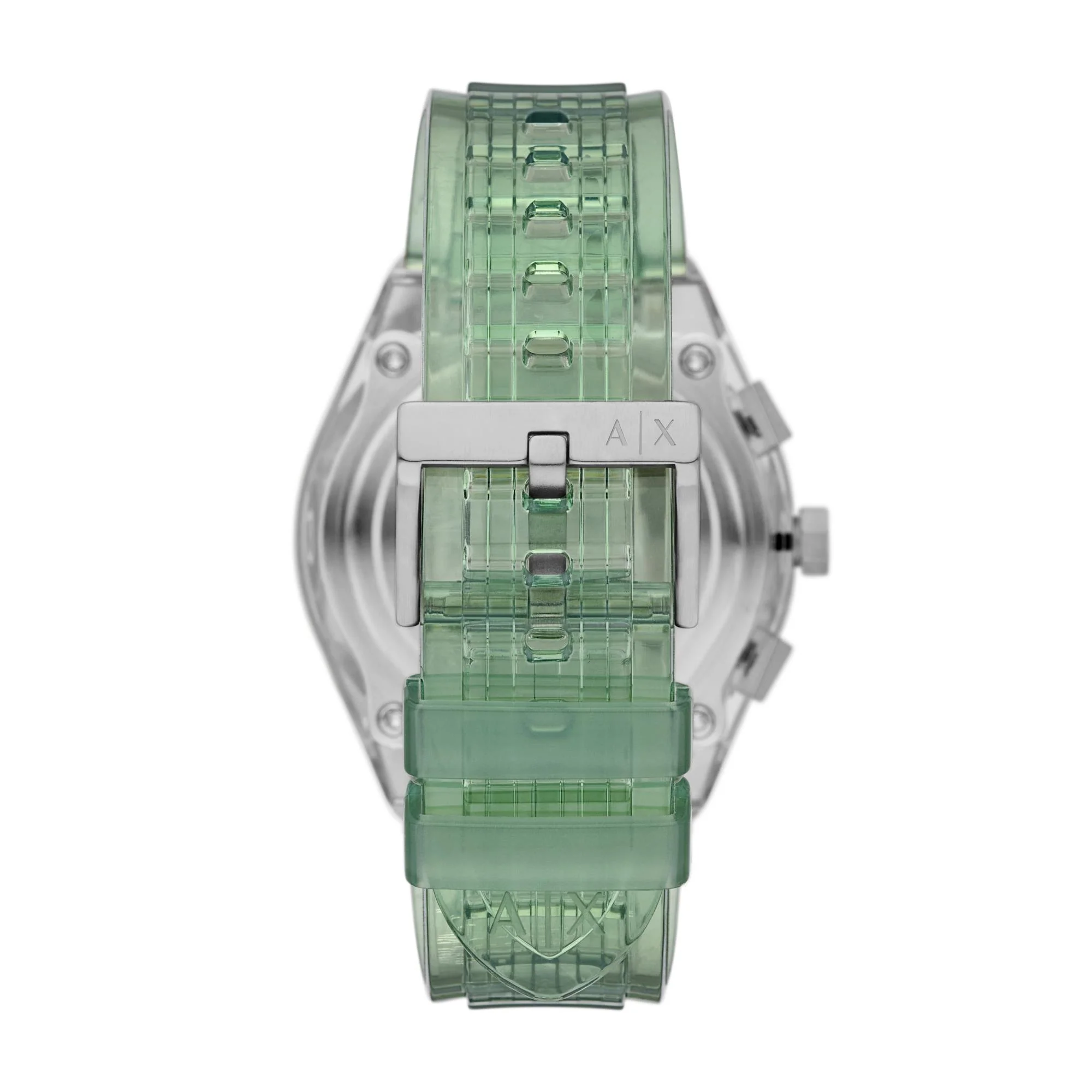 Armani Exchange Rafael Chronograph Quartz Green Dial Thermoplastic Polyurethane Strap Men's Watch AX4165 - Image 3
