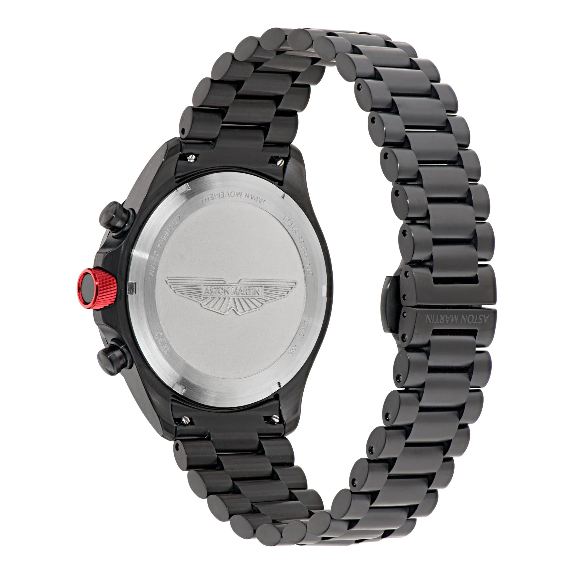 Aston Martin Quartz Chronograph Black Dial IP Black RSST Bracelet Men's Watch MTIS1F504 - Image 7
