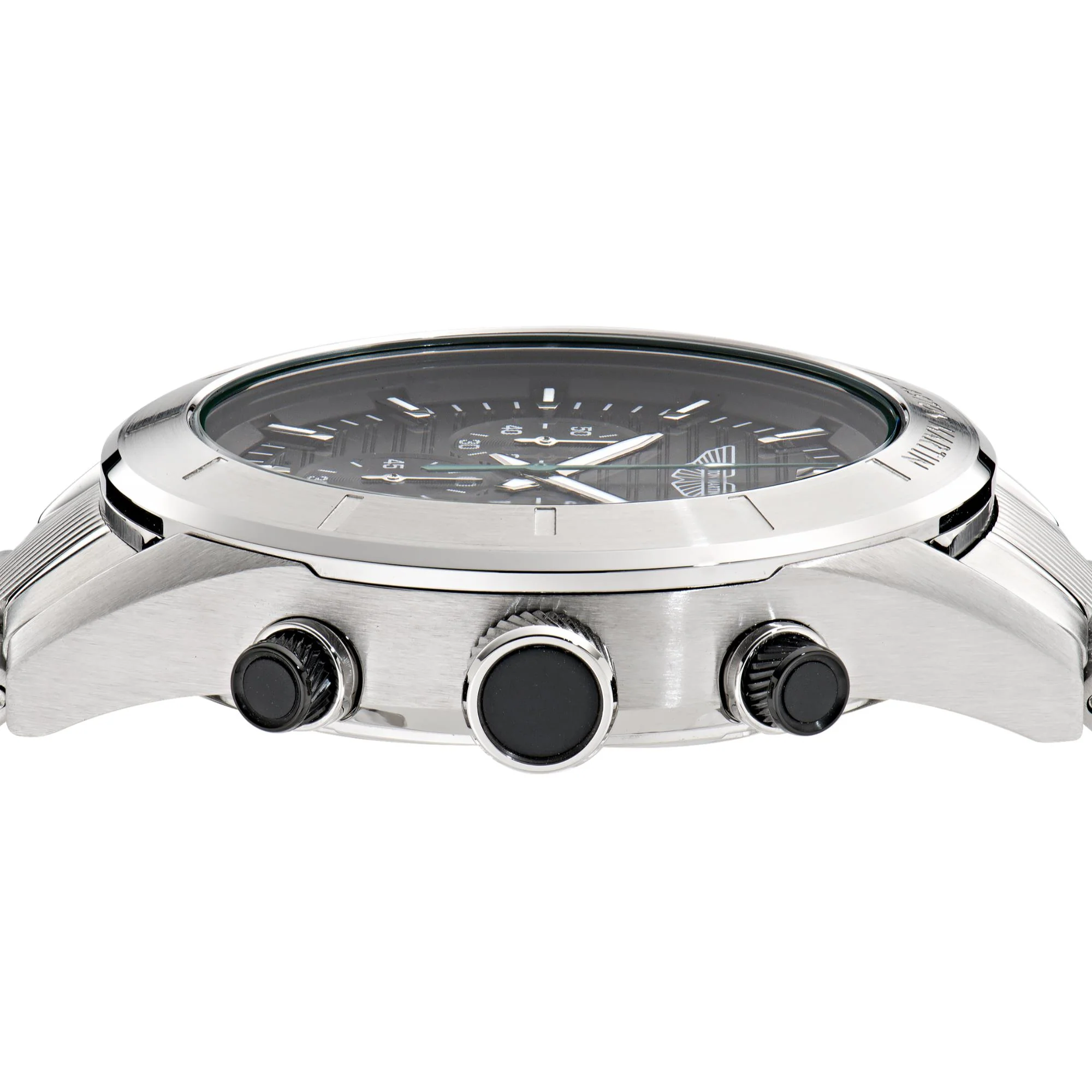 Aston Martin Quartz with Interchangeable Top Ring Black Dial RSST Bracelet and Black Silicone Strap Men's Watch MTIB1F501 - Image 7