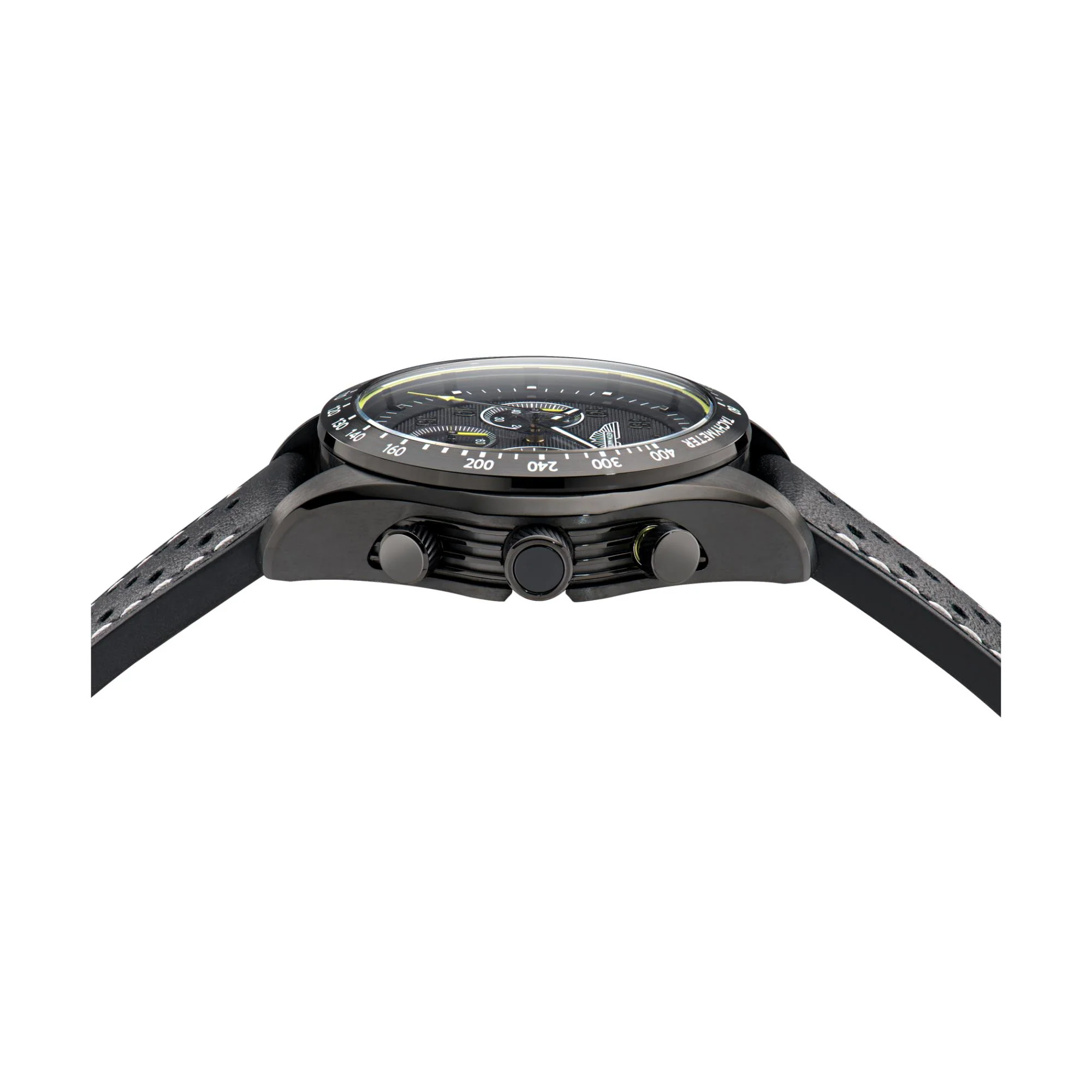 Aston Martin Quartz Chronograph Black Dial Black Leather Strap Unisex Watch MTRS1F502 - Image 5