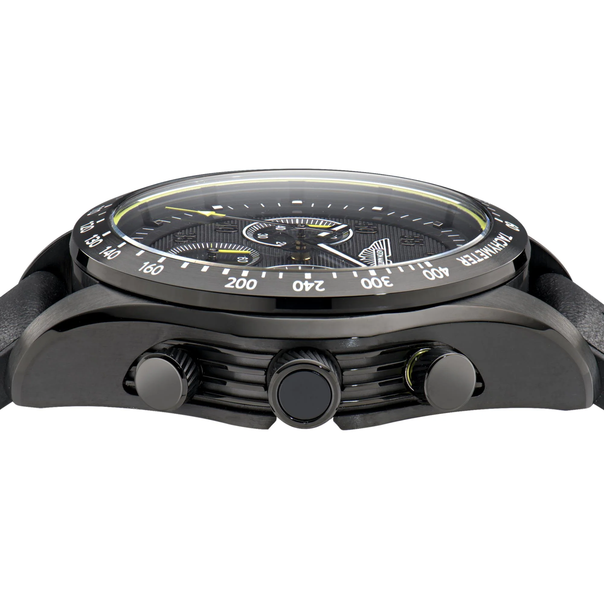 Aston Martin Quartz Chronograph Black Dial Black Leather Strap Unisex Watch MTRS1F502 - Image 6