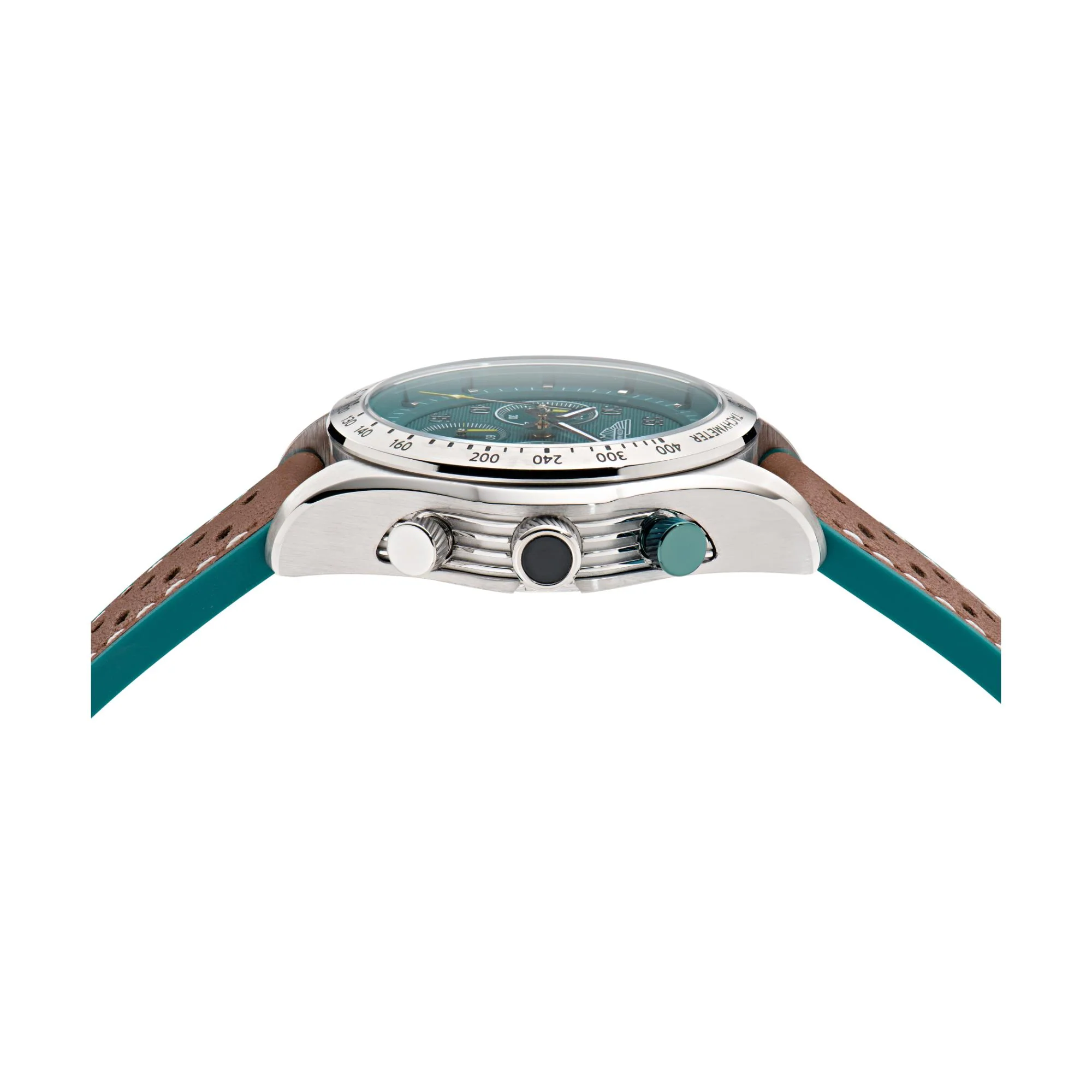 Aston Martin Quartz Chronograph Green Dial Tan Leather Strap Unisex Watch MTRS1F501 - Image 5