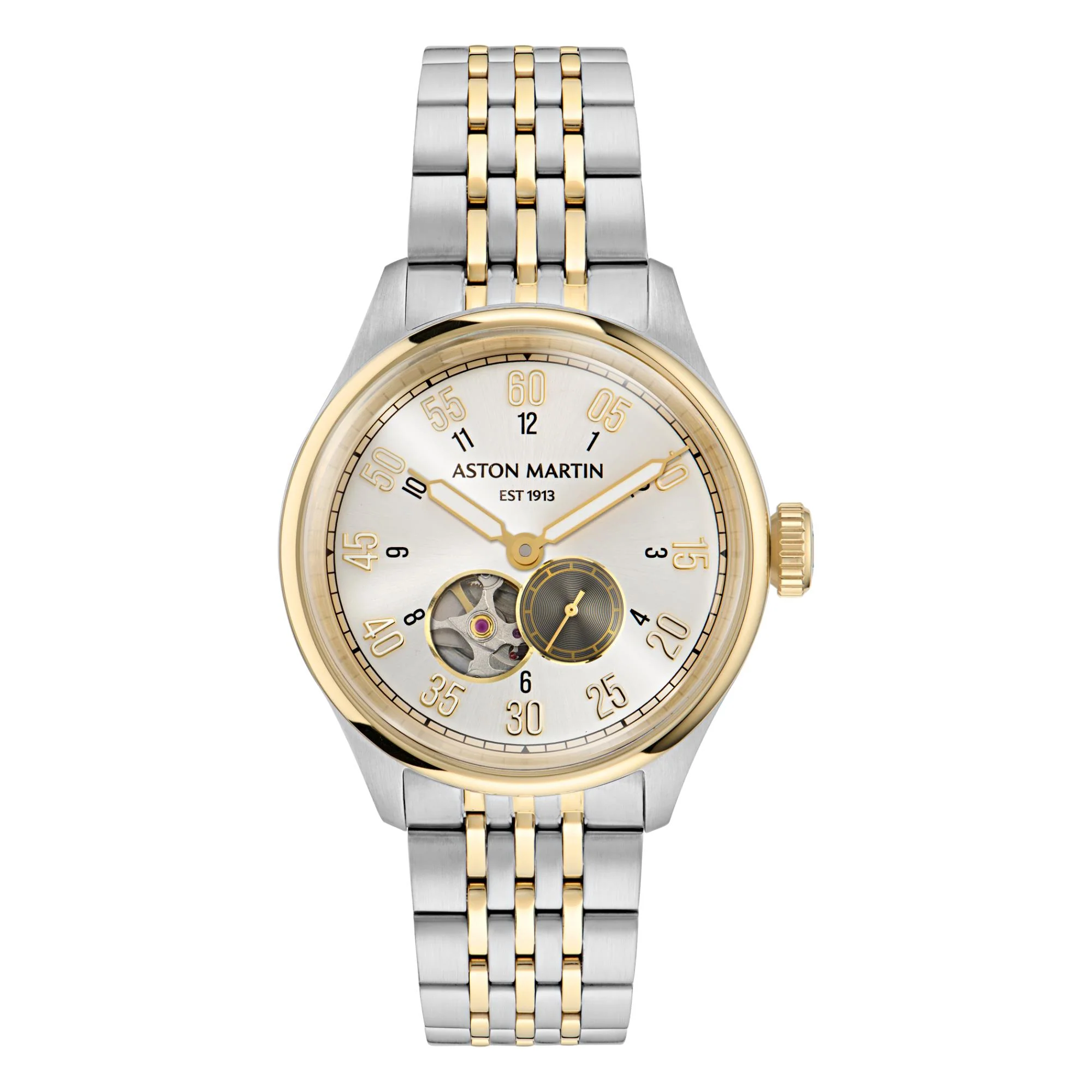 Aston Martin Automatic Silver Dial Two Tone RSST Bracelet Men's Watch MTTS1F503 - Image 4