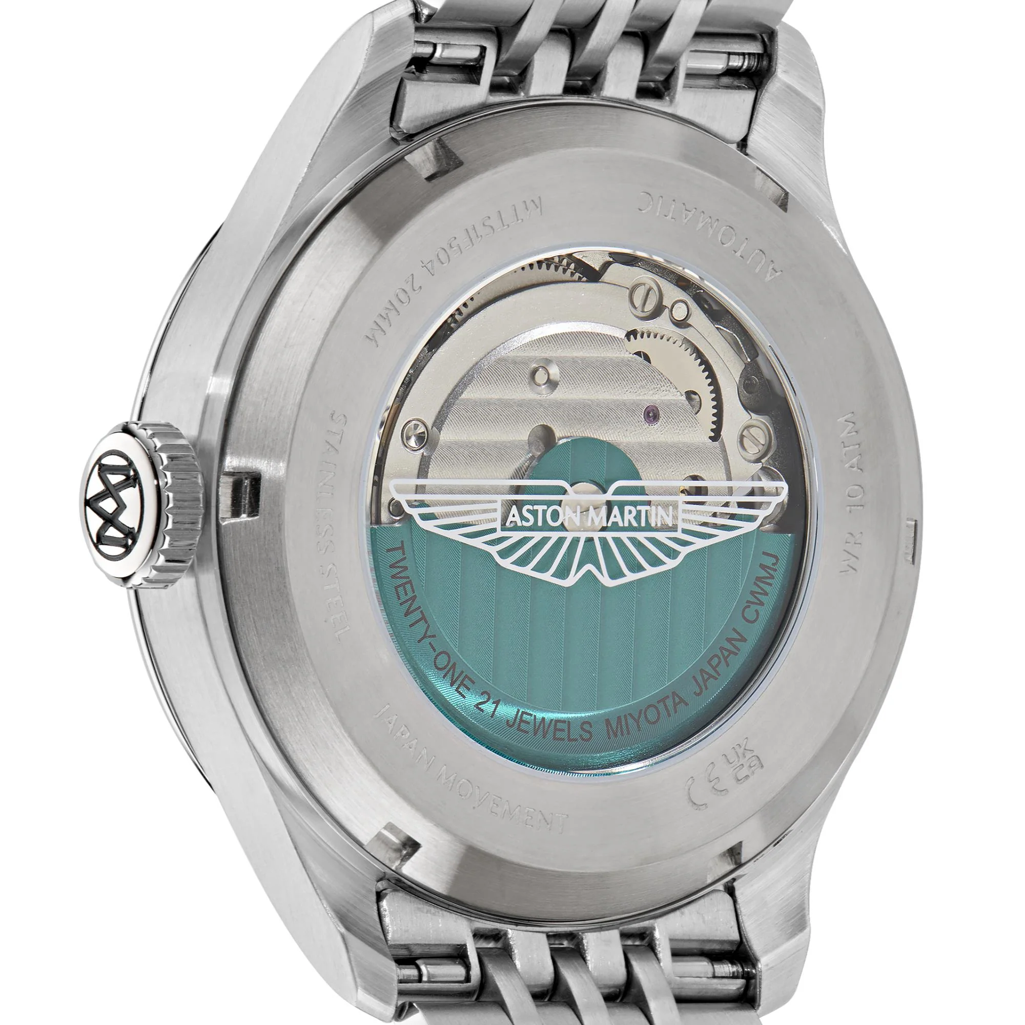 Aston Martin Automatic Green Dial RSST Bracelet Men's Watch MTTS1F504 - Image 8