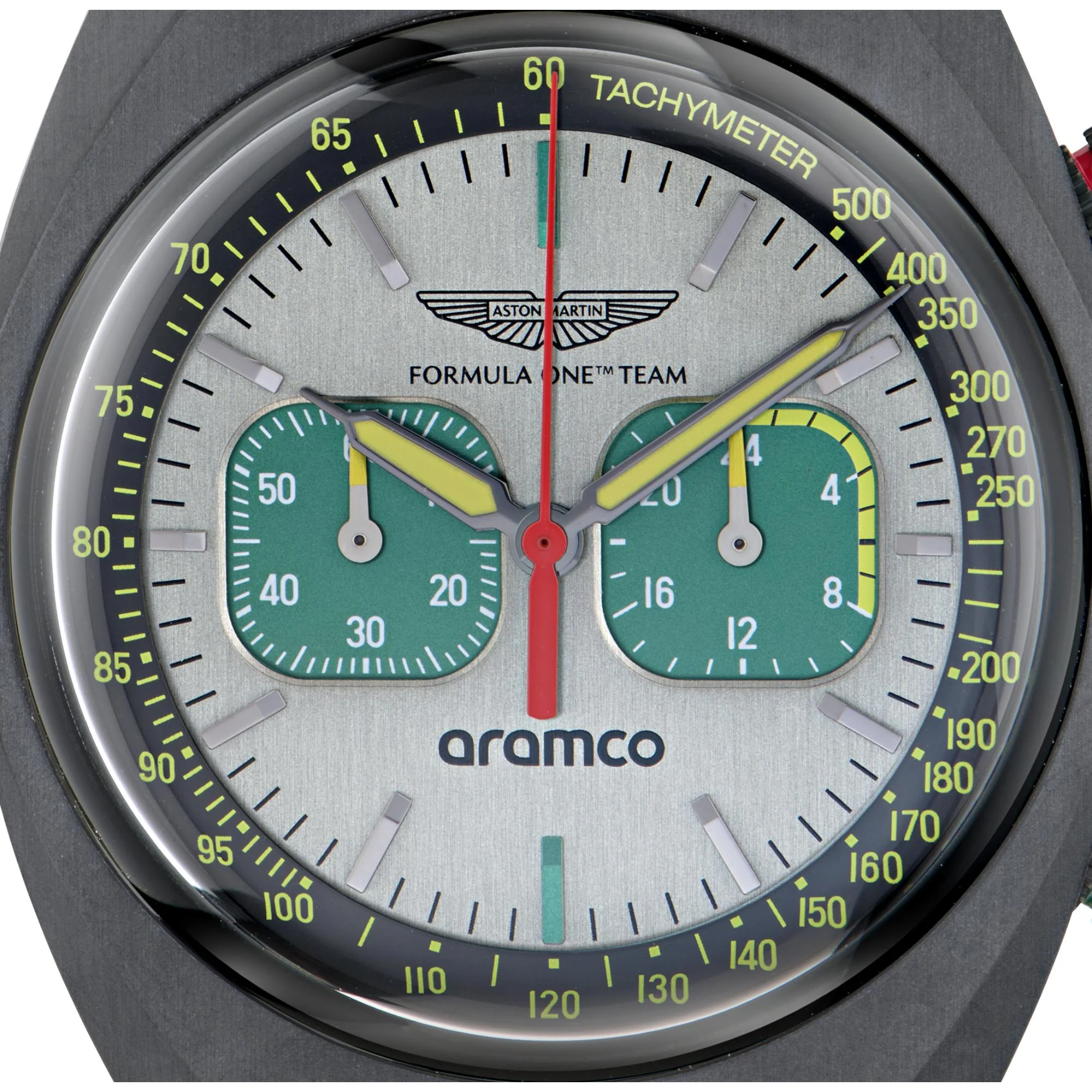 Aston Martin Aramco Formula One Team Chronograph White Dial Black and Podium Green Nato Strap Men's Watch MTFD1F502 - Image 3