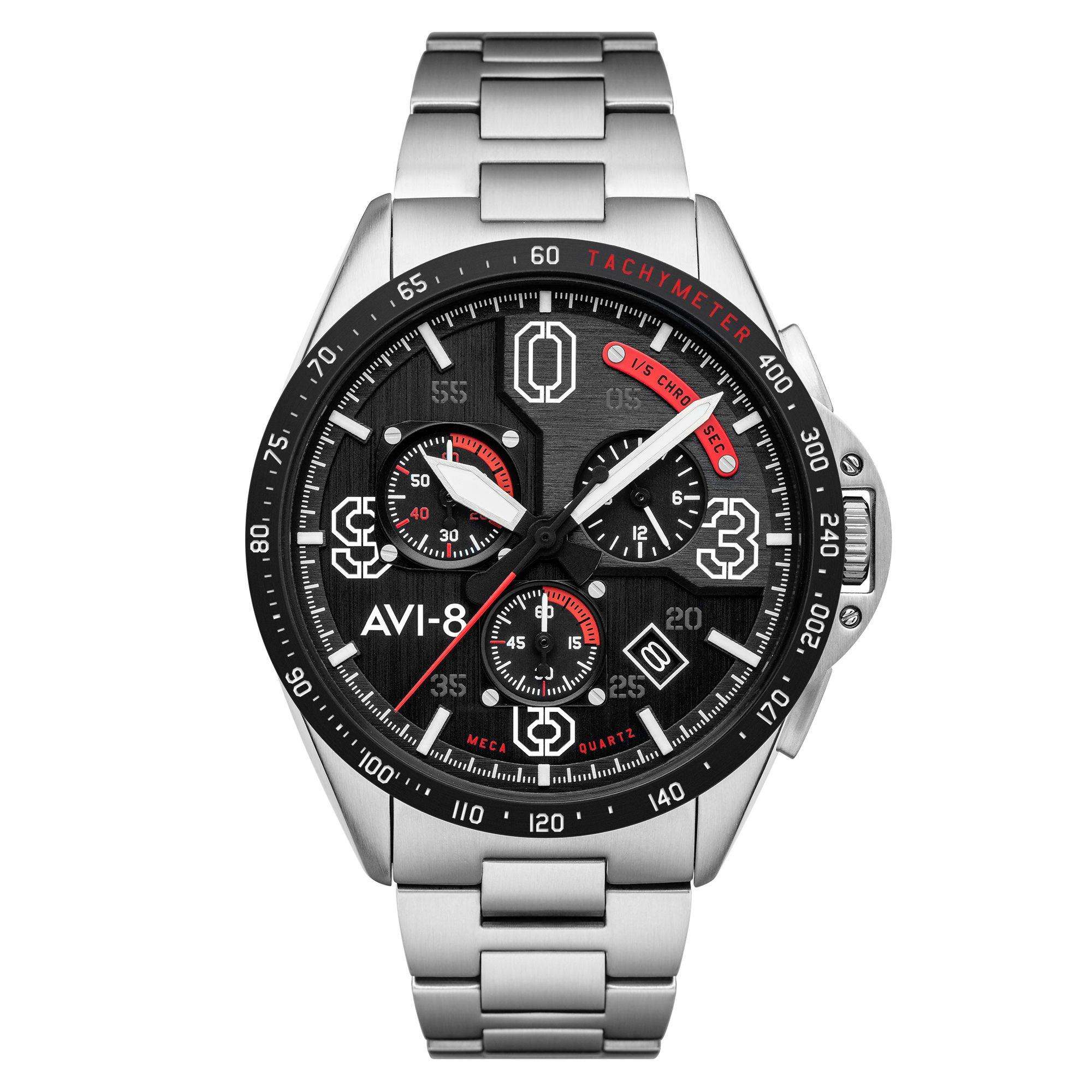 AVI-8 P-51 Mustang Blakeslee Chronograph Legion Mens Watch AV-4077-11 - Image 2