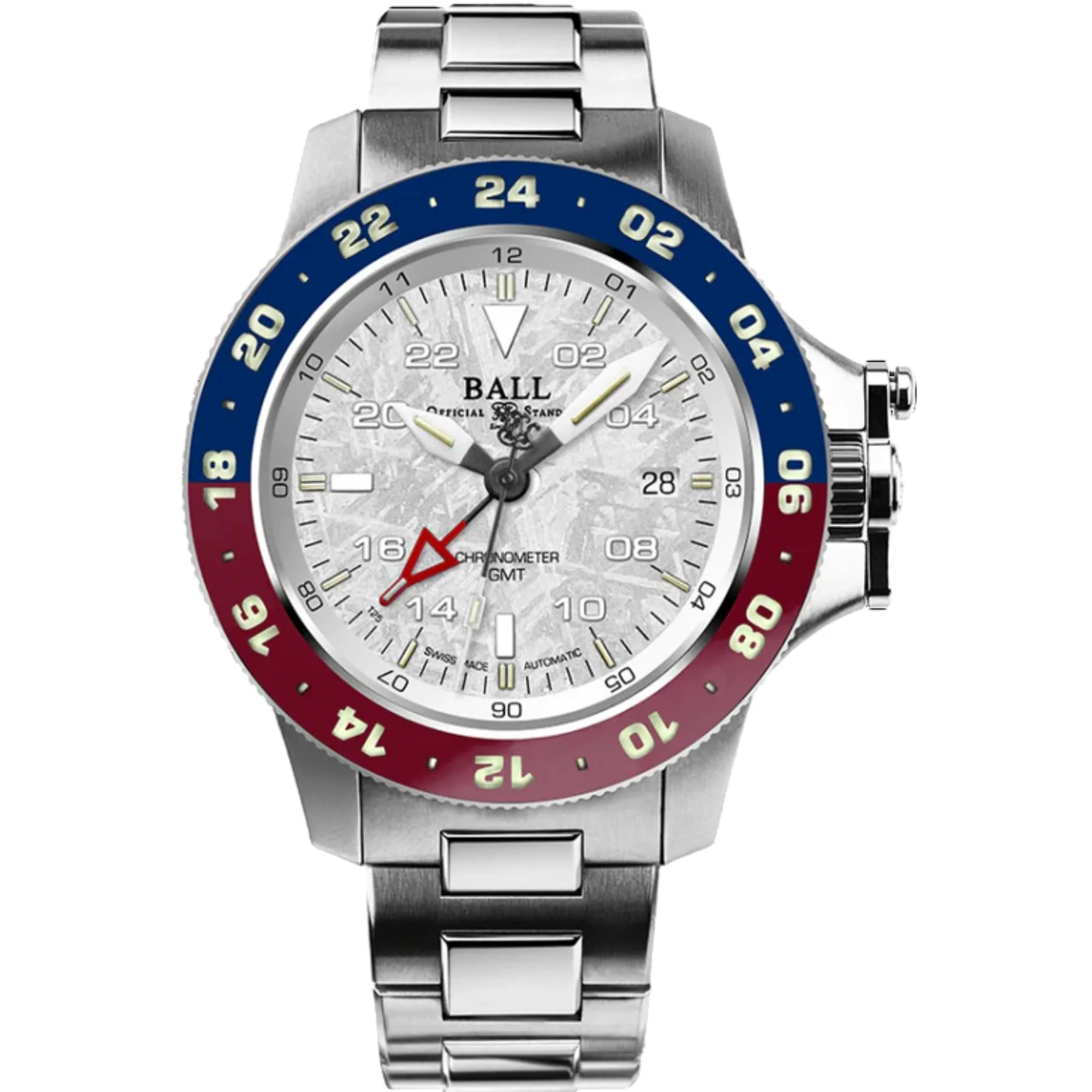 BALL Engineer Hydrocarbon AeroGMT II Meteorite Dial Stainless Steel Strap Men's Watch DG2118C-S20C-MSL - Image 7
