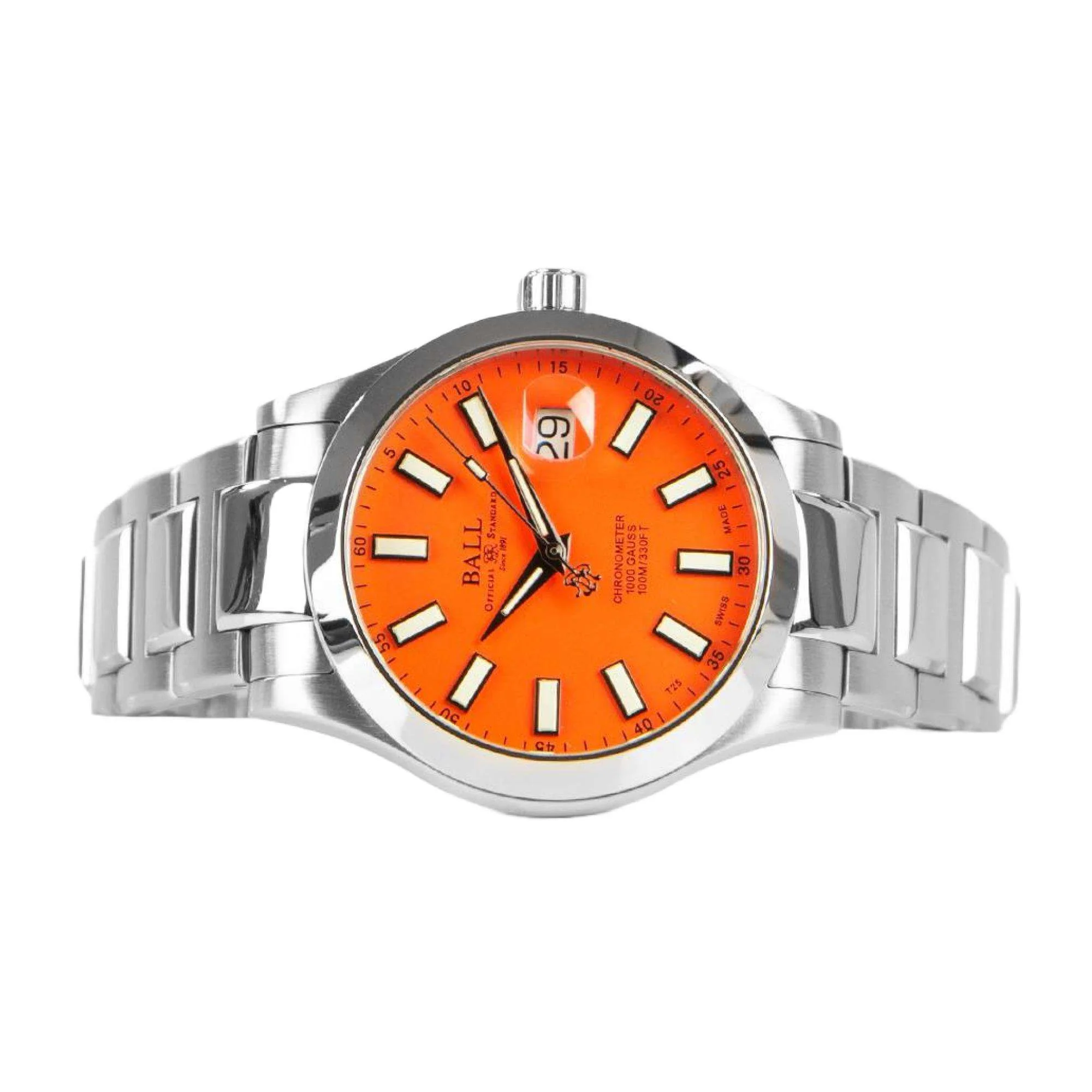 Ball Engineer III Marvelight Chronometer Automatic Orange Dial Stainless Steel Bracelet Men’s Watch NM9026C-S39CJ-OR - Image 6