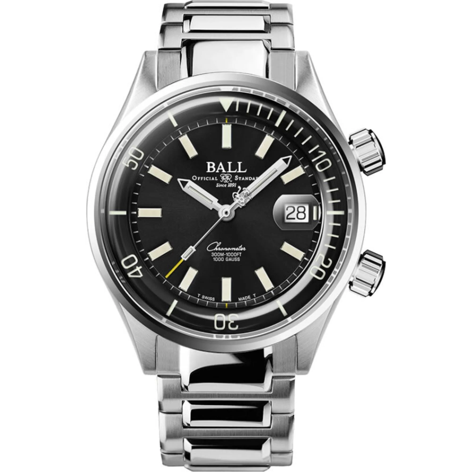 BALL Engineer Master II Diver Chronometer Black Dial Stainless Steel Men’s Watch DM2280A-S1C-BK - Image 4