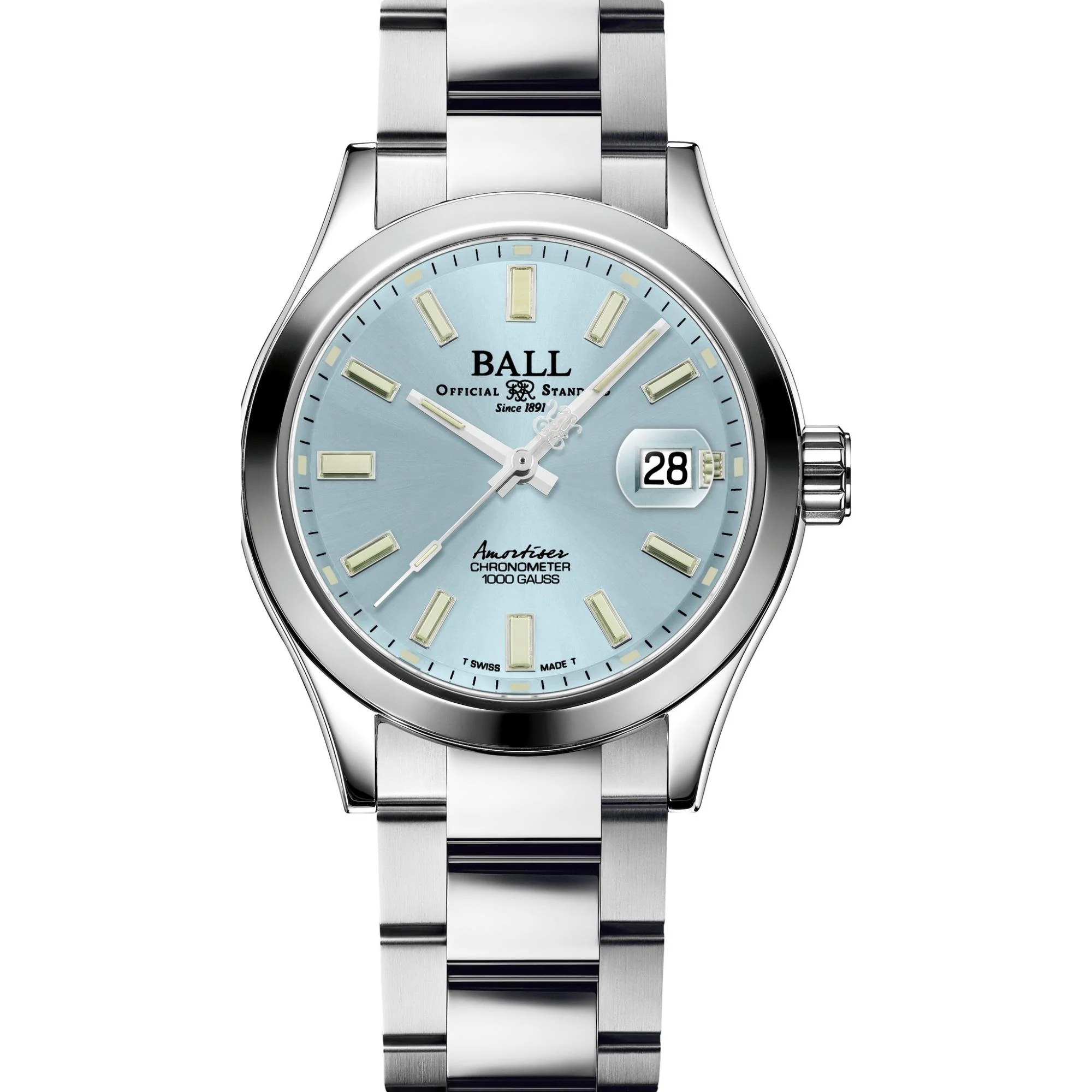 Ball Engineer Master II Endurance 1917 Ice Blue Dial Stainless Steel Automatic Men's Watch NM3000C-S2C-IBE - Image 6