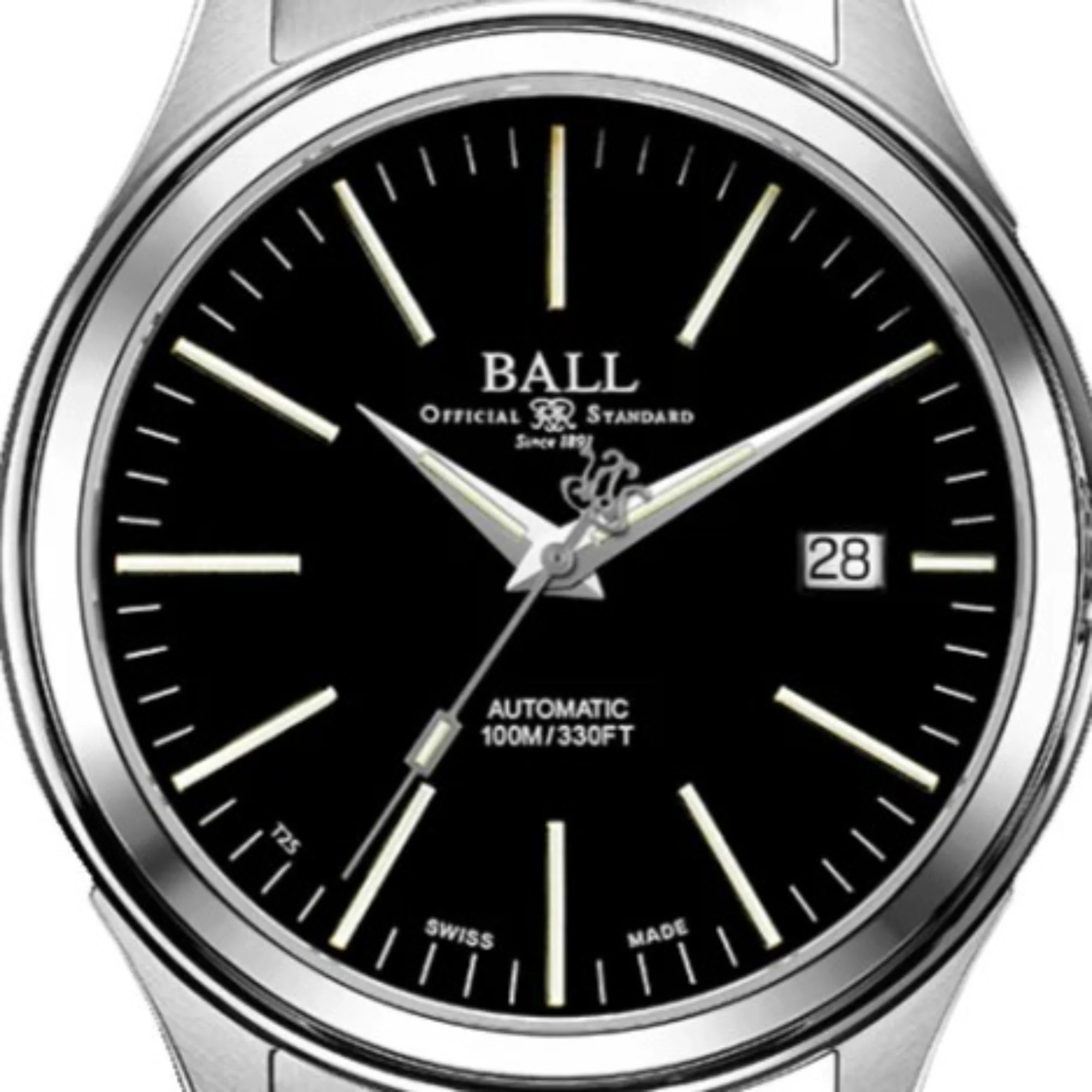 Ball Fireman Enterprise Automatic Black Dial Steel Strap Men's Watch NM2098C-S20J-BK - Image 3