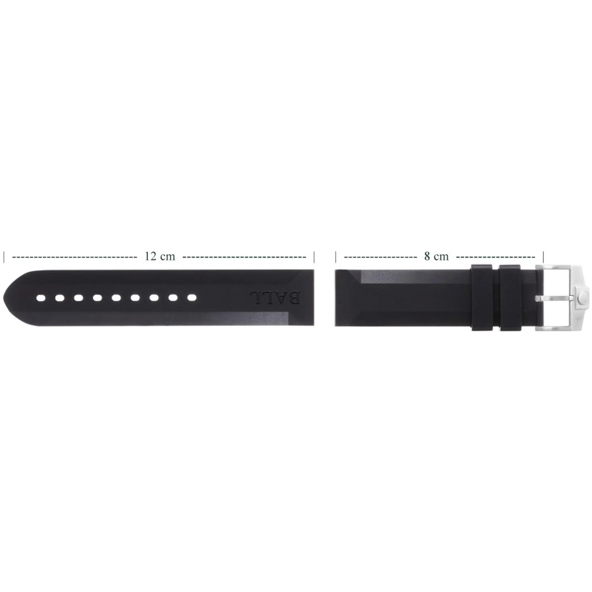 BALL Genuine 22mm Leather/Rubber Strap Men’s Watch Band BRMPBB22N2092 - Image 3