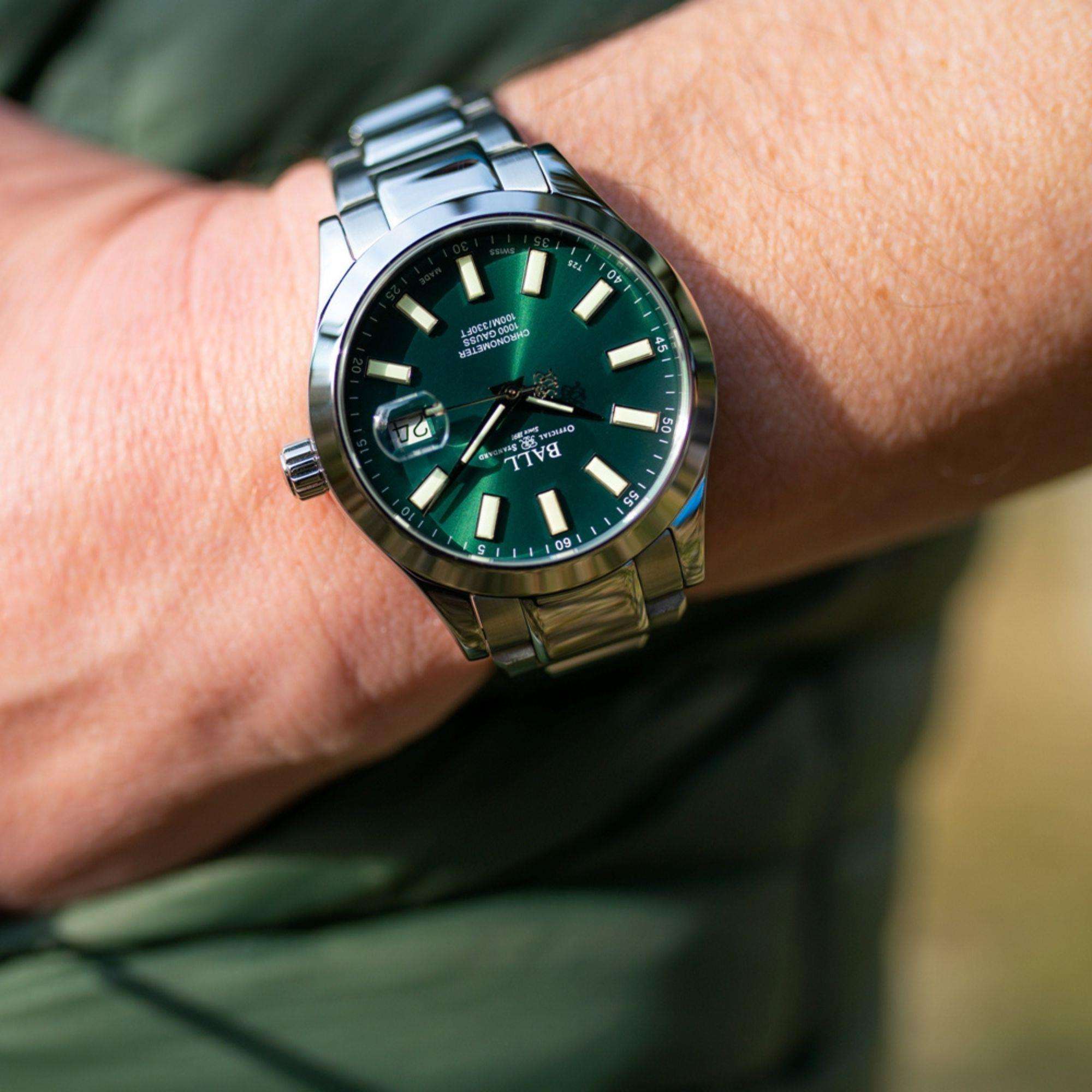 Ball Engineer III Marvelight Chronometer Green Dial Stainless Steel Bracelet Mens Watch NM9026C-S6CJ-GR - Image 6