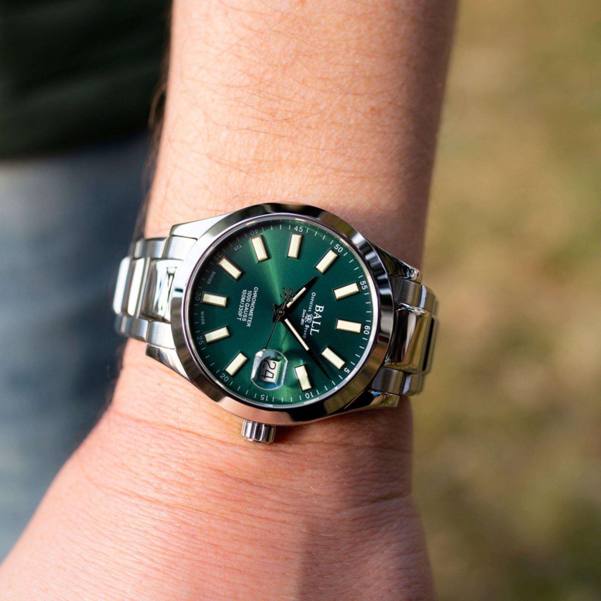 Ball Engineer III Marvelight Chronometer Green Dial Stainless Steel Bracelet Mens Watch NM9026C-S6CJ-GR - Image 7