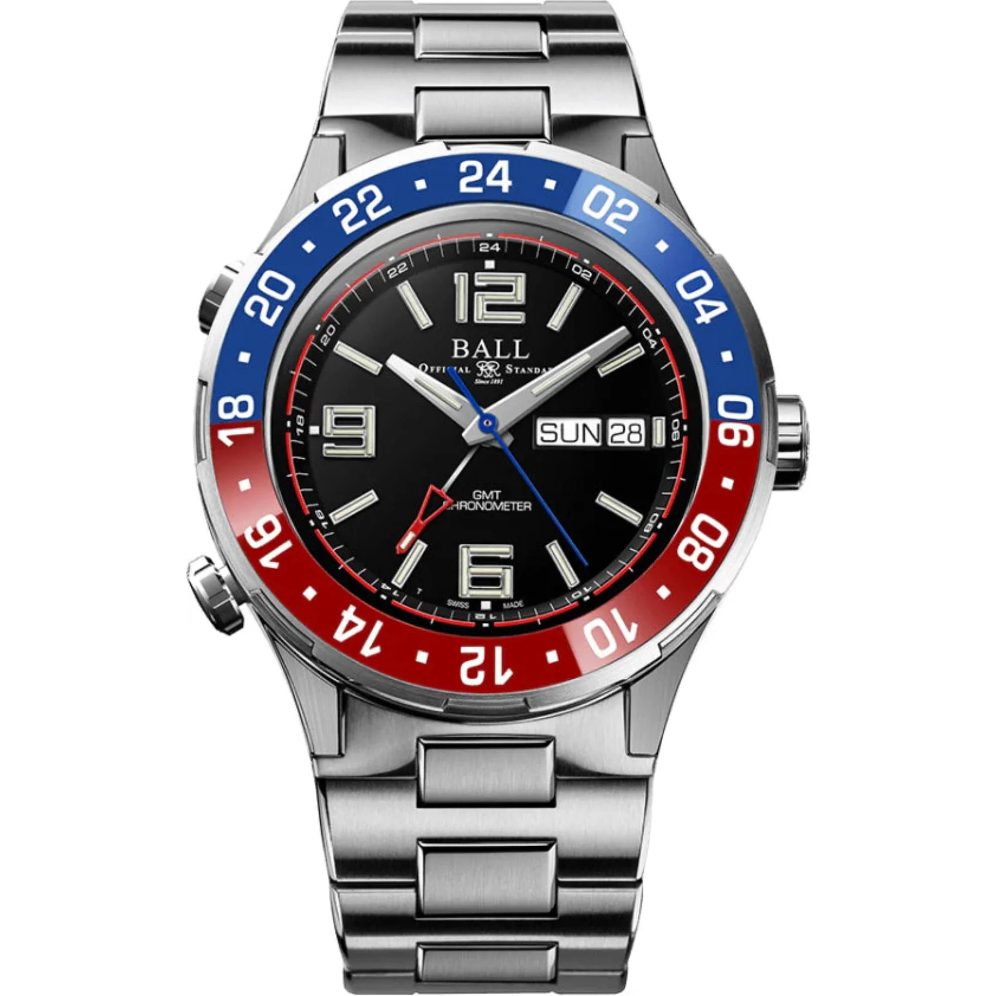BALL Roadmaster Marine GMT Limited Edition Black Dial Stainless Steel Men’s Watch DG3030B-S4C-BK - Image 12