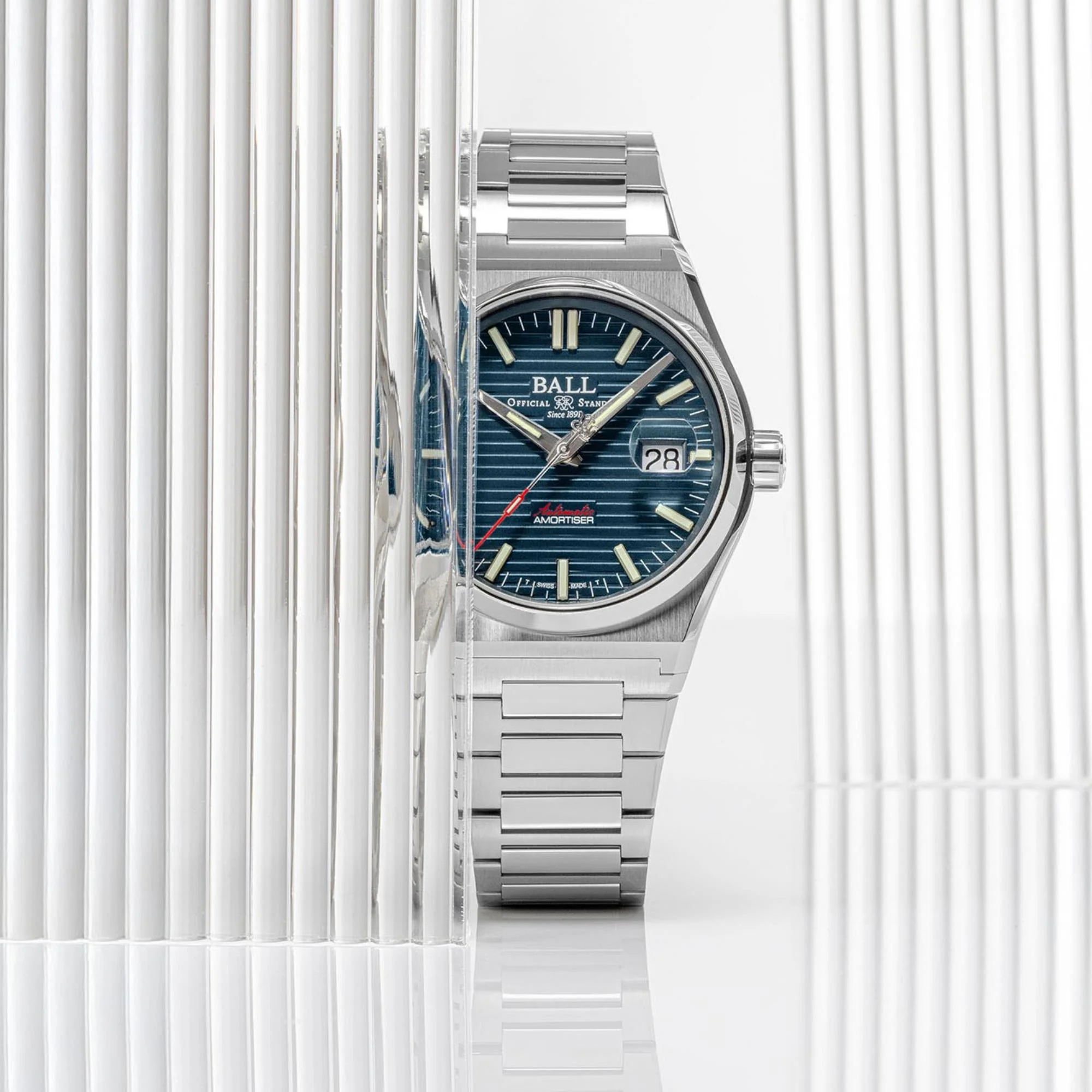 BALL Roadmaster Perseverer Blue Dial Steel Strap Men's Watch NM9050C-S1-BE - Image 11