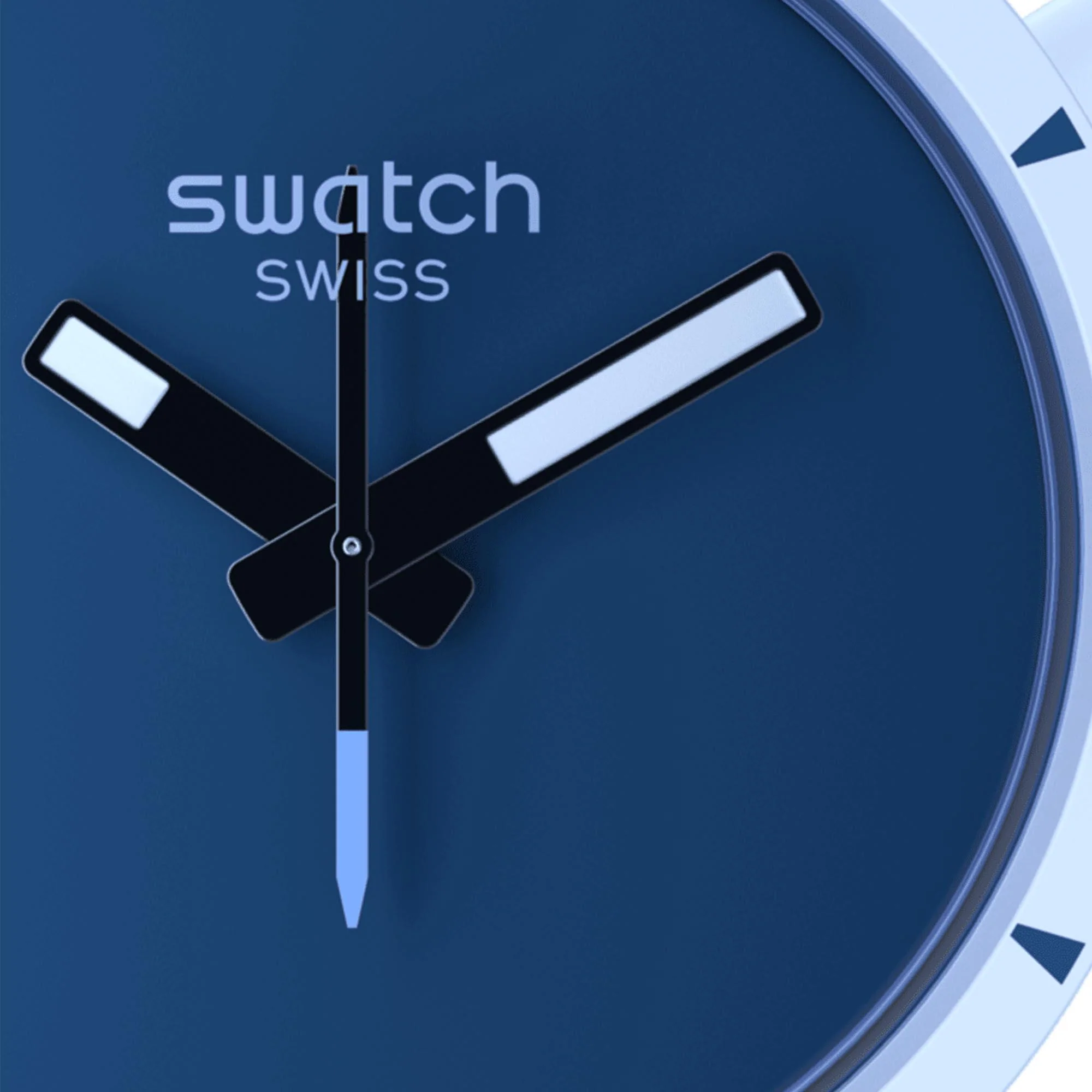 Big Bold Bioceramic Arctic Quartz Blue Dial Blue Silicone Strap Unisex Watch SB03N102 - Image 2