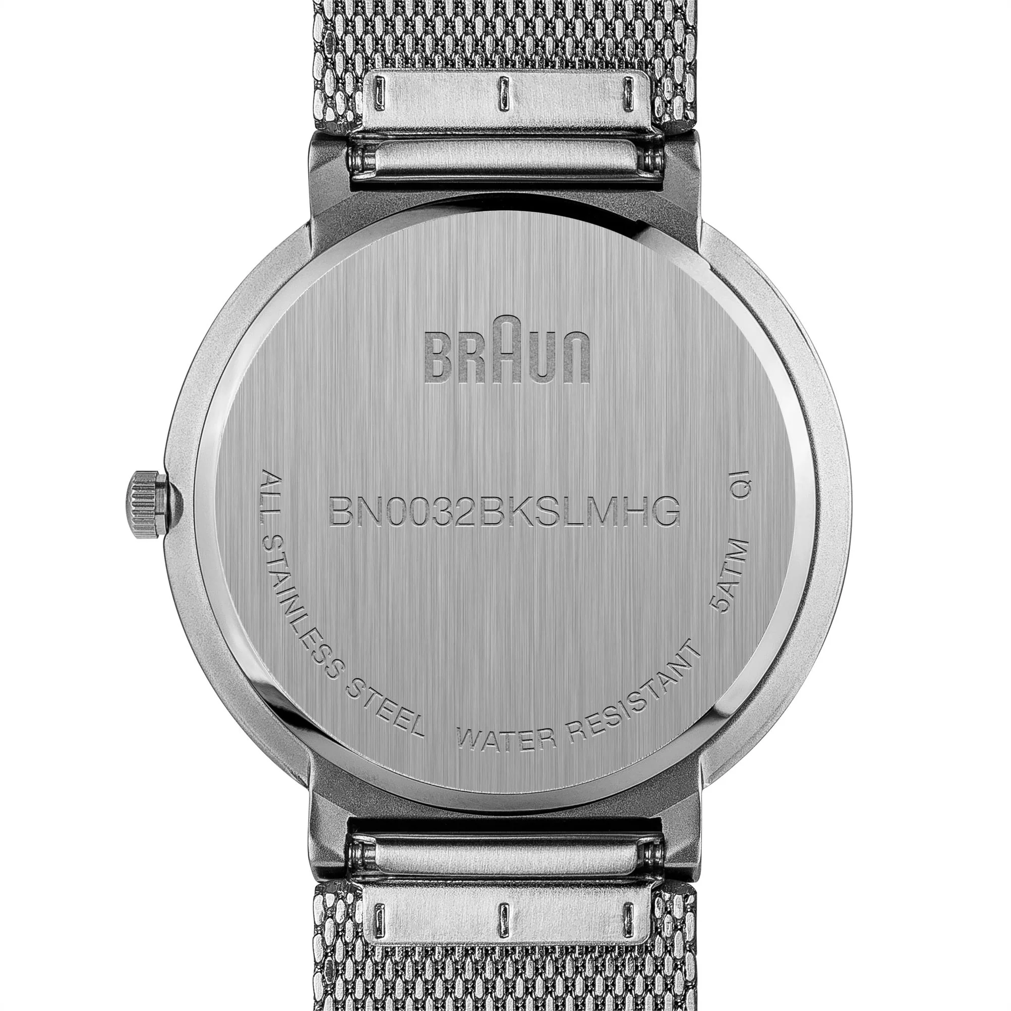 Braun Classic Quartz Black Dial Steel Strap Men's Watch BN0032BKSLMHG - Image 10