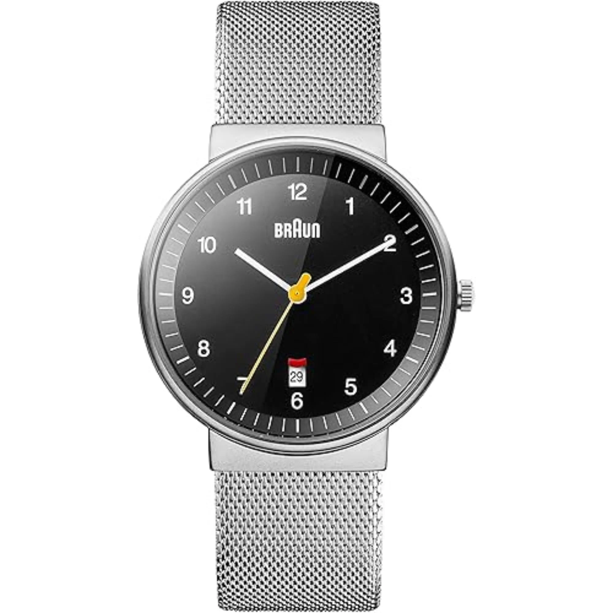 Braun Classic Quartz Black Dial Steel Strap Men's Watch BN0032BKSLMHG - Image 7