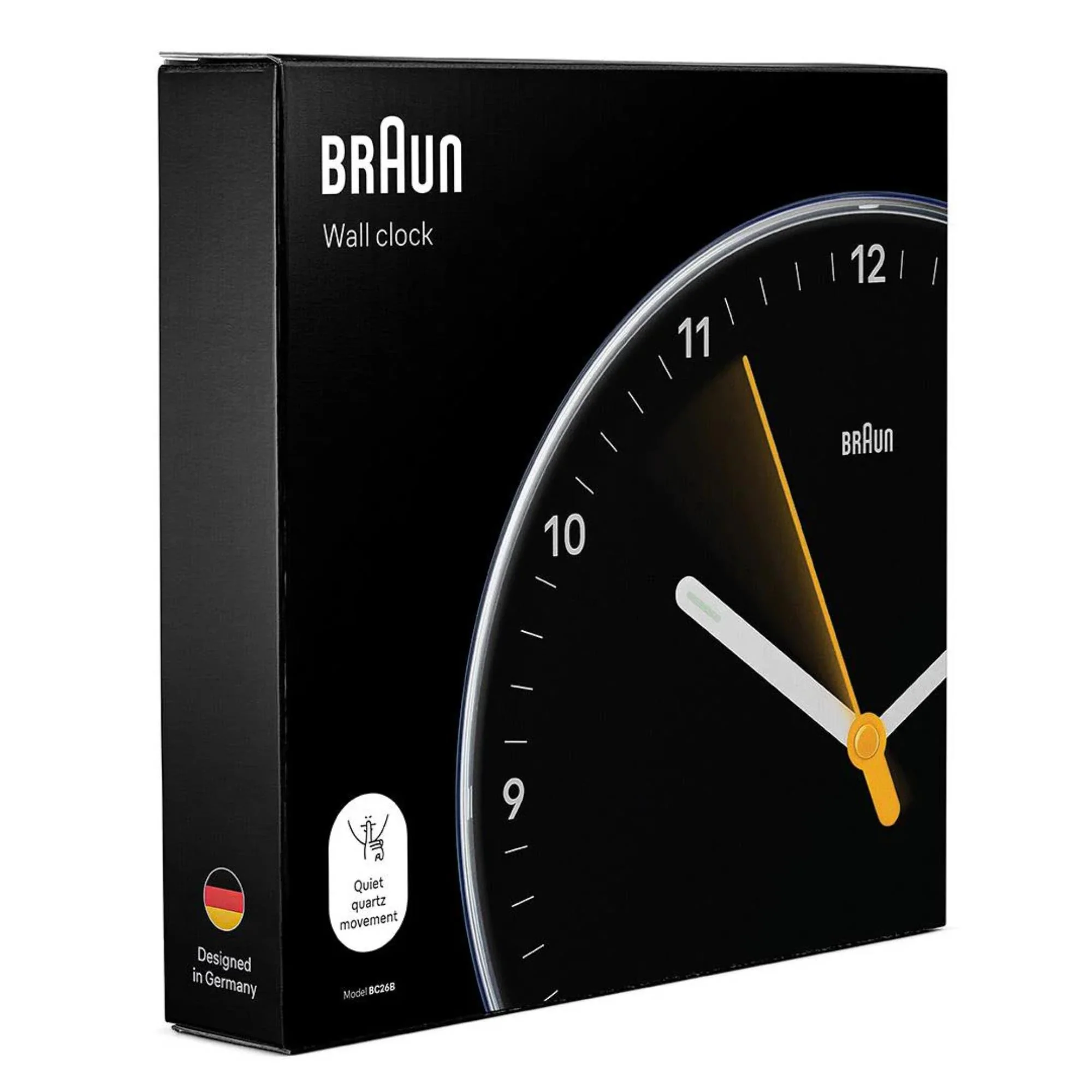 Braun Quartz Black Wall Clock BC26B - Image 9