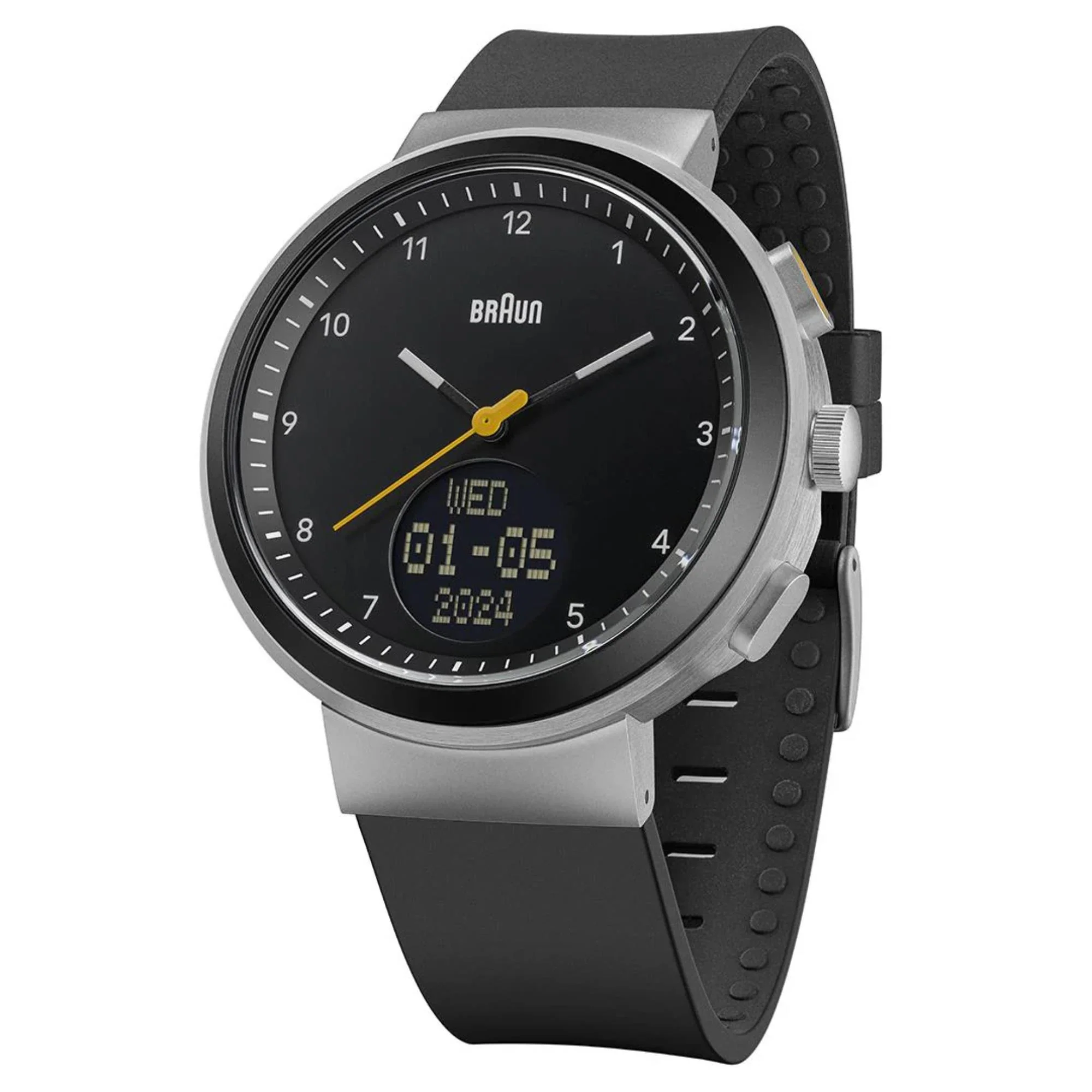 Braun Step Watch Black Dial Silicone Strap Unisex Watch BN0299NBKBKG - Image 12
