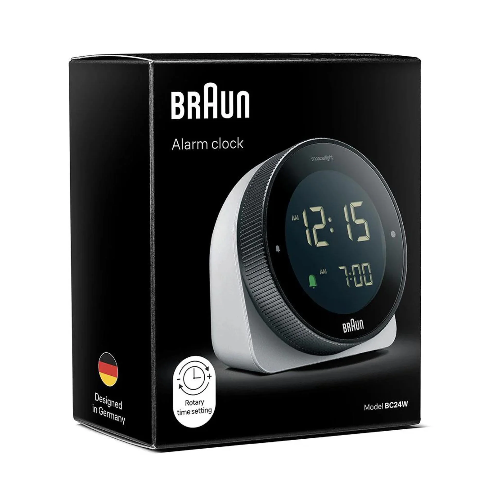 Braun White Classic Touch Display Digital Alarm Clock BC24W - Image 5