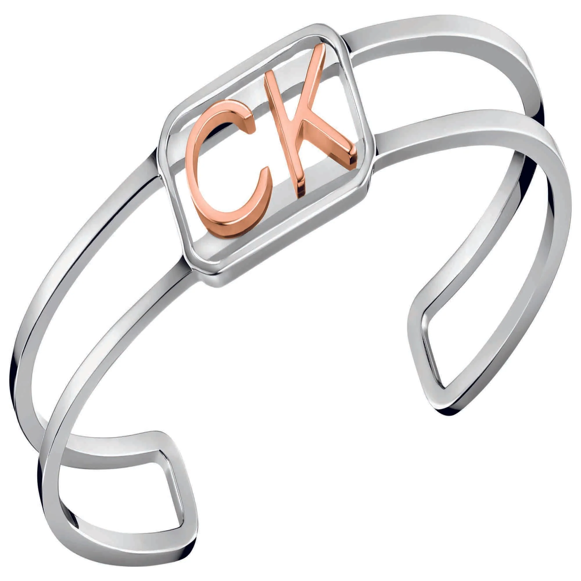 Calvin Klein Dashing Stainless Steel Open Bangle Ladies Jewellery KJDSPF20010M - Image 3