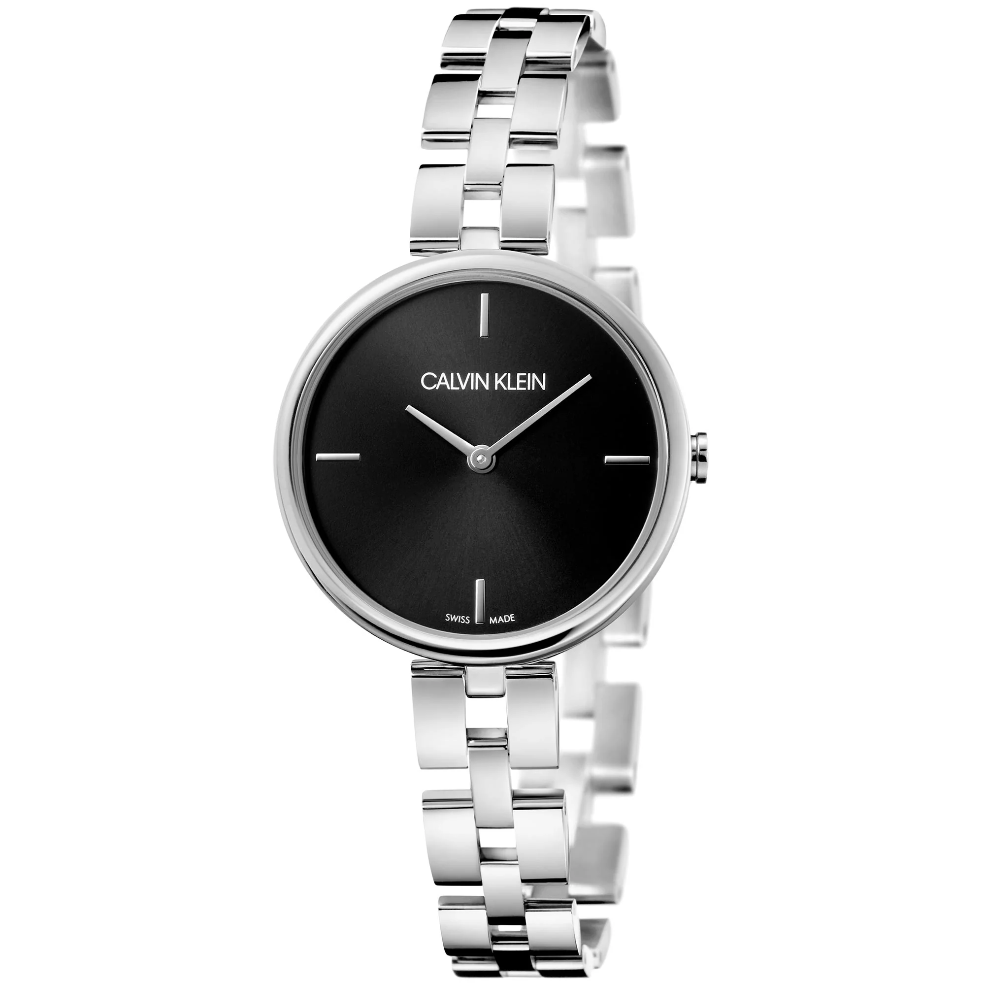 Calvin Klein Elegant Quartz Black Dial Silver Stainless Steel Bracelet Ladies Watch KBF23141 - Image 2