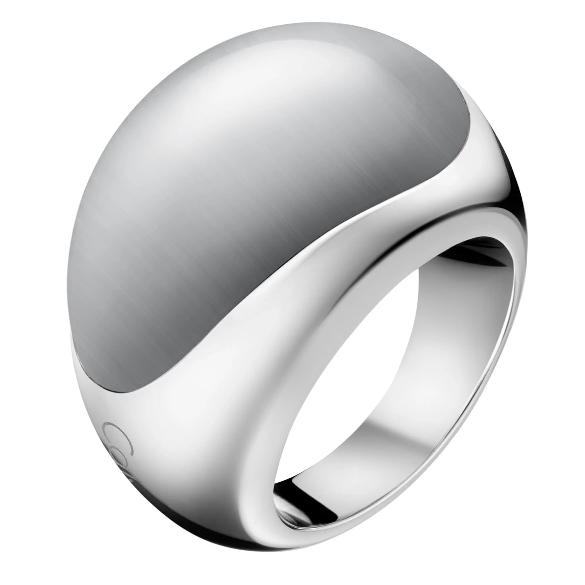 Calvin Klein Ellipse Stainless Steel Ring Ladies Jewellery Medium KJ3QWR020107 - Image 2
