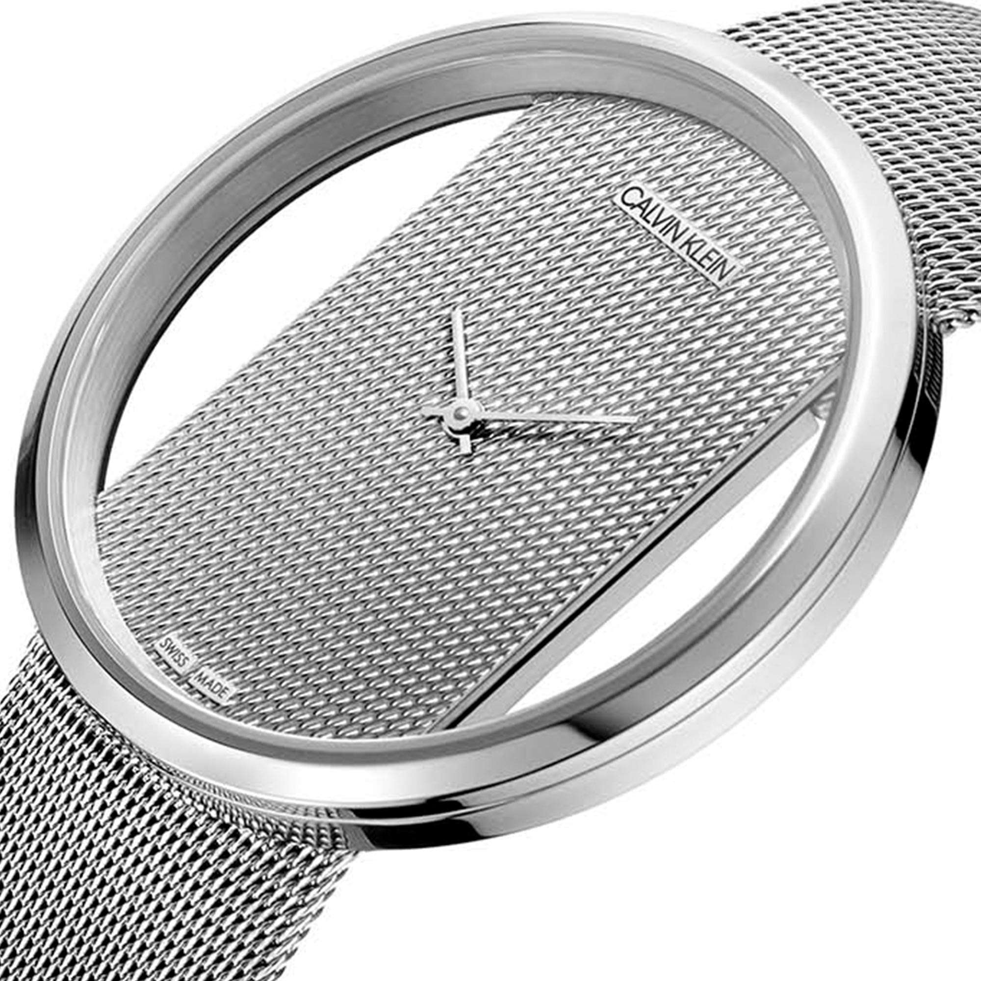 Calvin Klein Glam Quartz Silver Dial Mesh Stainless Steel Bracelet Ladies Watch K9423T27 - Image 2
