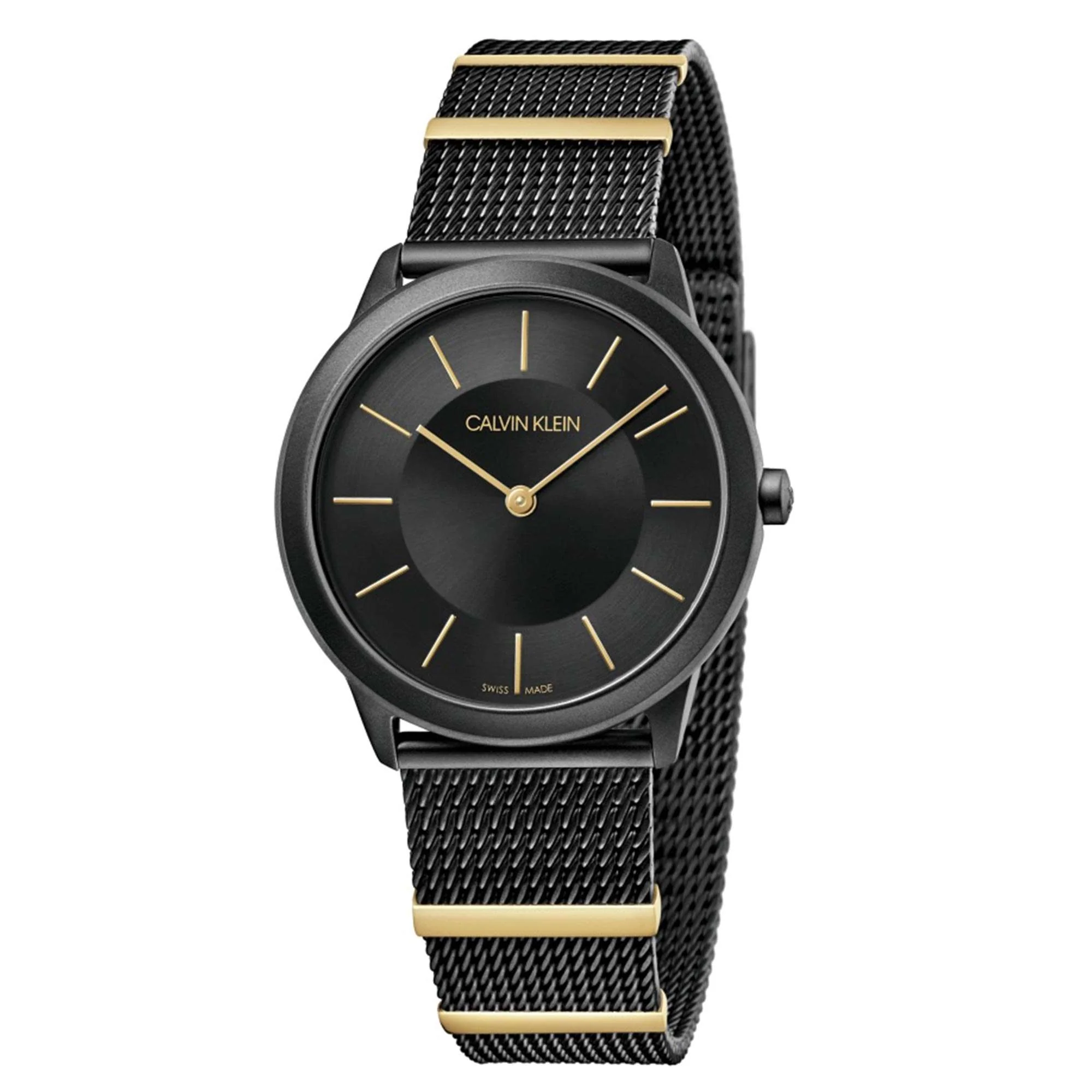 Calvin Klein Minimal Quartz Black Dial Mesh Stainless Steel Bracelet Ladies Watch K3M524Z1 - Image 3