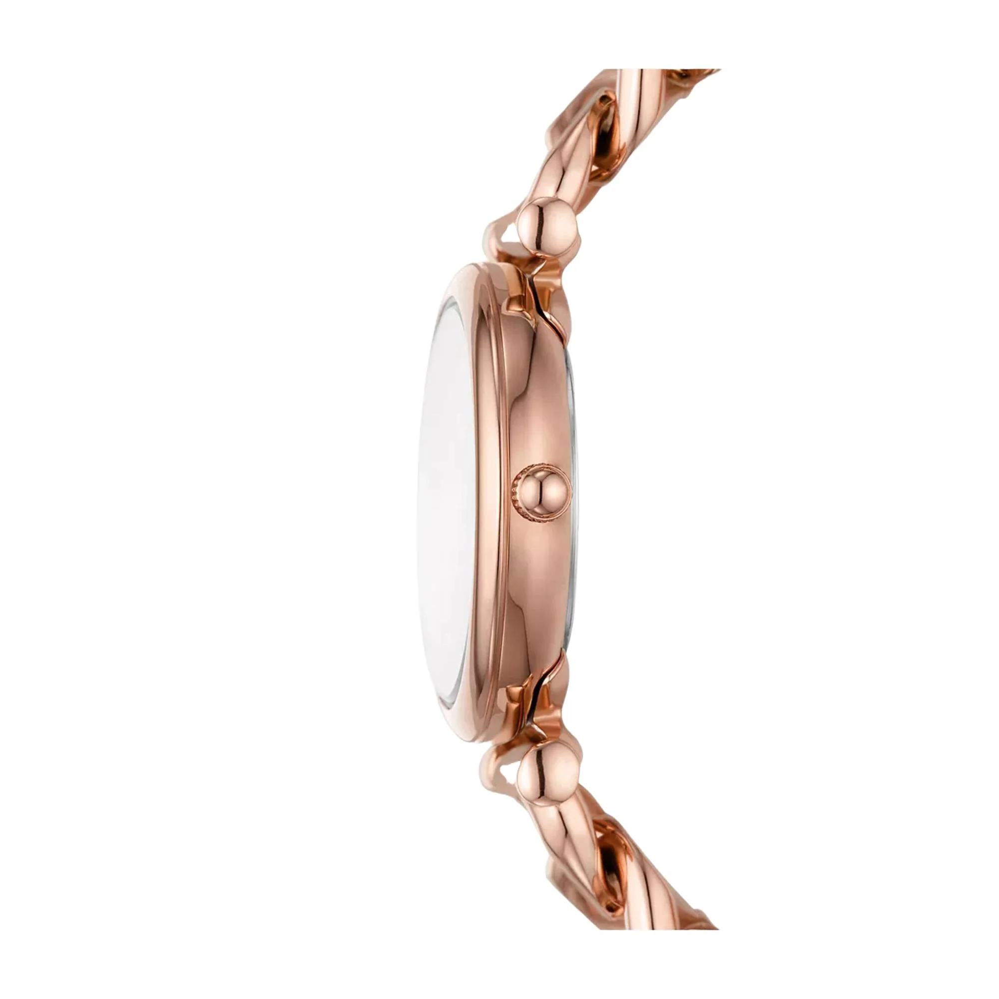 Carlie Three-Hand Rose Gold-Tone Stainless Steel Silver Dial Women’s Watch ES5330 - Image 2