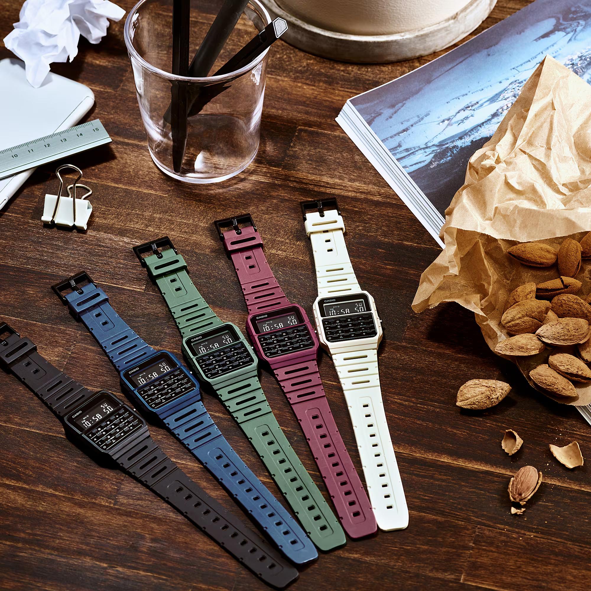 Casio Collection Vintage Blue Resin Case Strap Men's/Unisex Calculator Watch CA-53WF-2BEF - Image 4