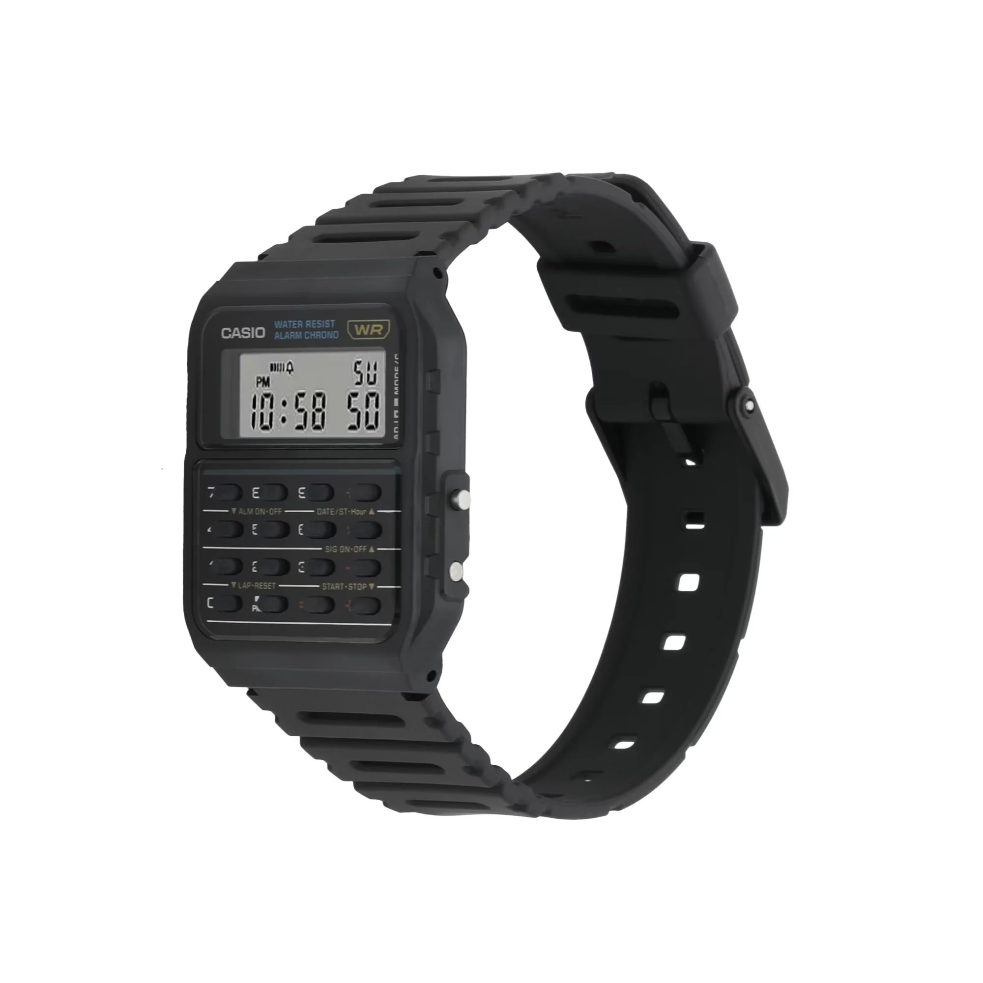Casio Collection Calculator Quartz Digital Black Resin Strap Unisex Watch CA-53W-1ER - Image 3