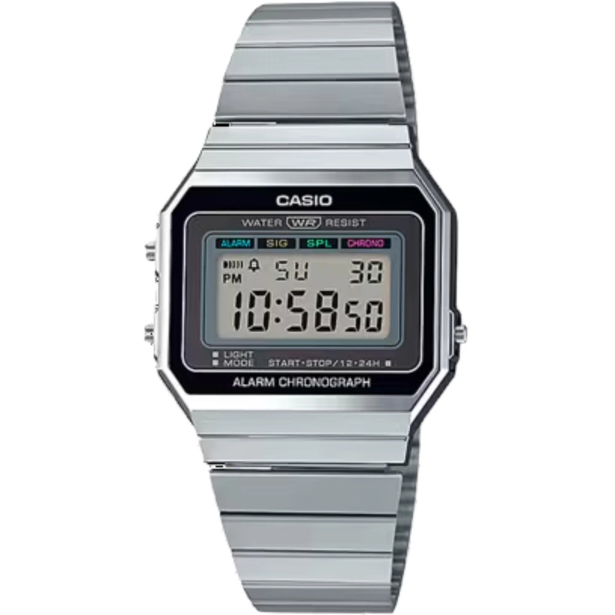 Casio Collection Retro Digital Alarm Chronograph Bracelet Men's Watch A700WE-1AEF - Image 7