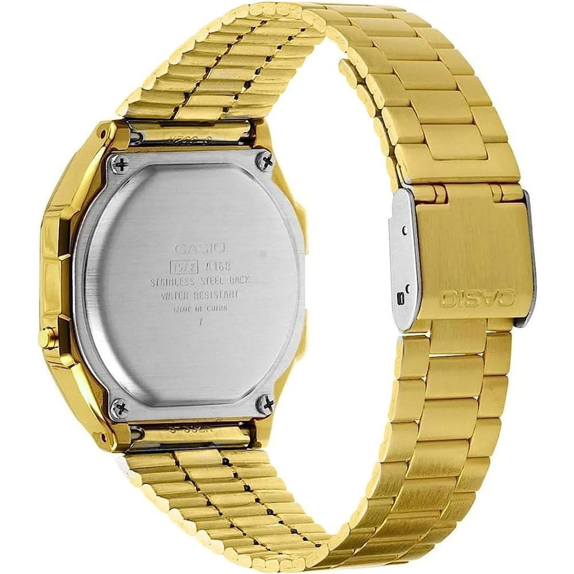 Casio Vintage Unisex Gold Plated Purple Dial Digital Ladies Watch Watch A168WERG-2AEF - Image 6
